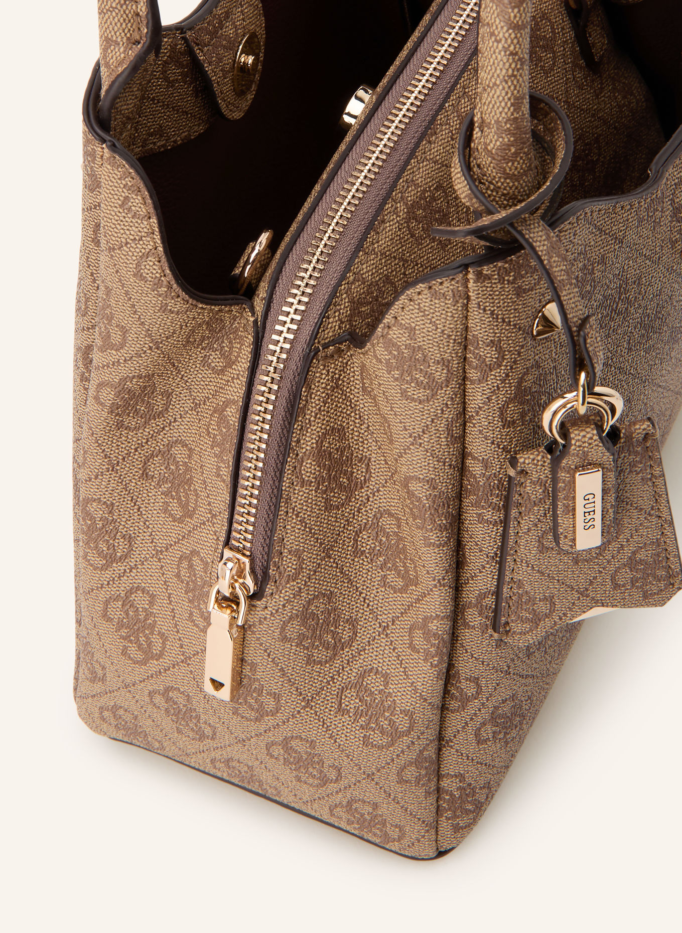 GUESS Handtasche MERIDIAN: BEIGE / HELLBRAUN