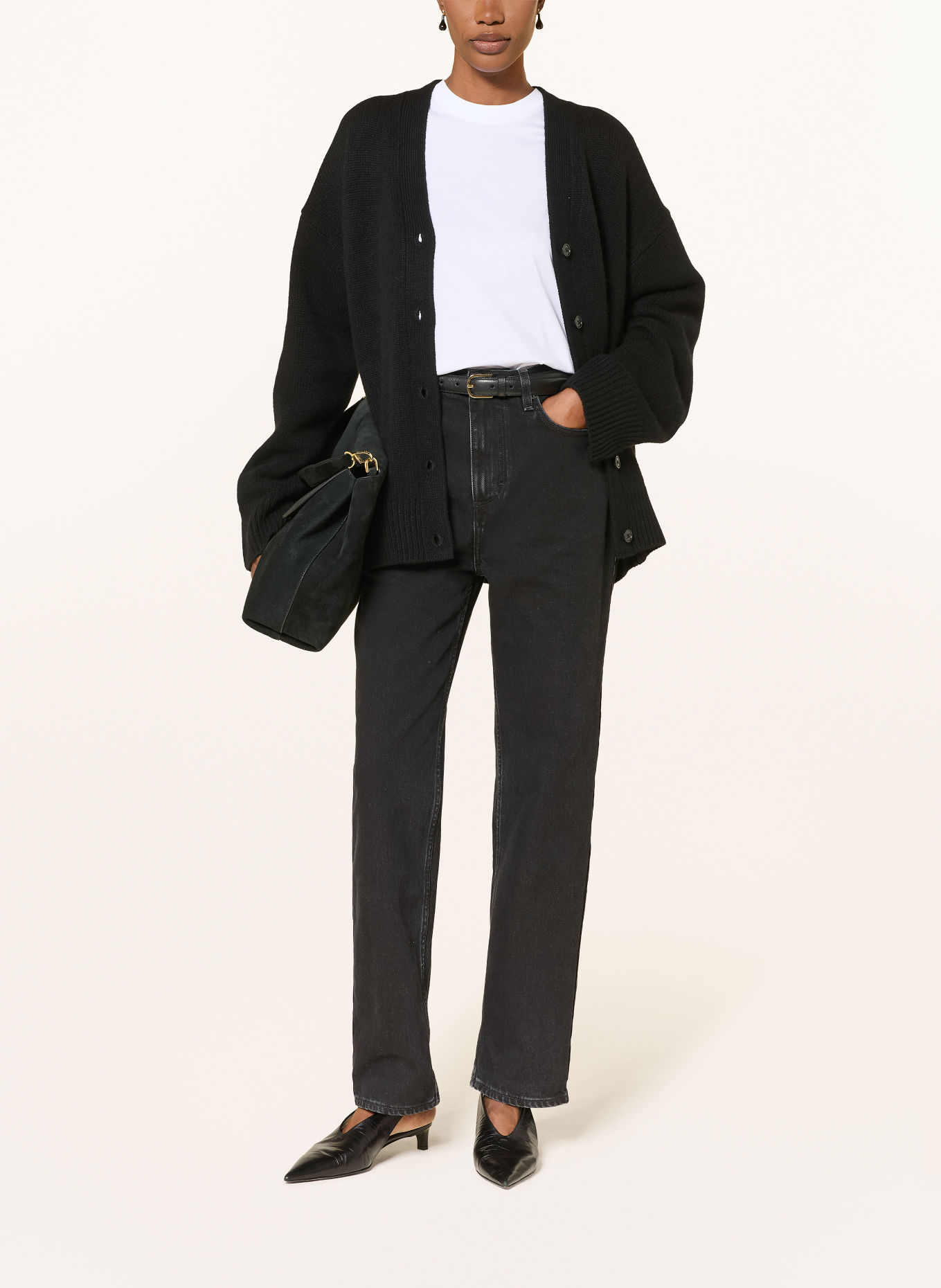 LOULOU DE SAISON Straight jeans JUDE: WASHED GREY WASHED GREY