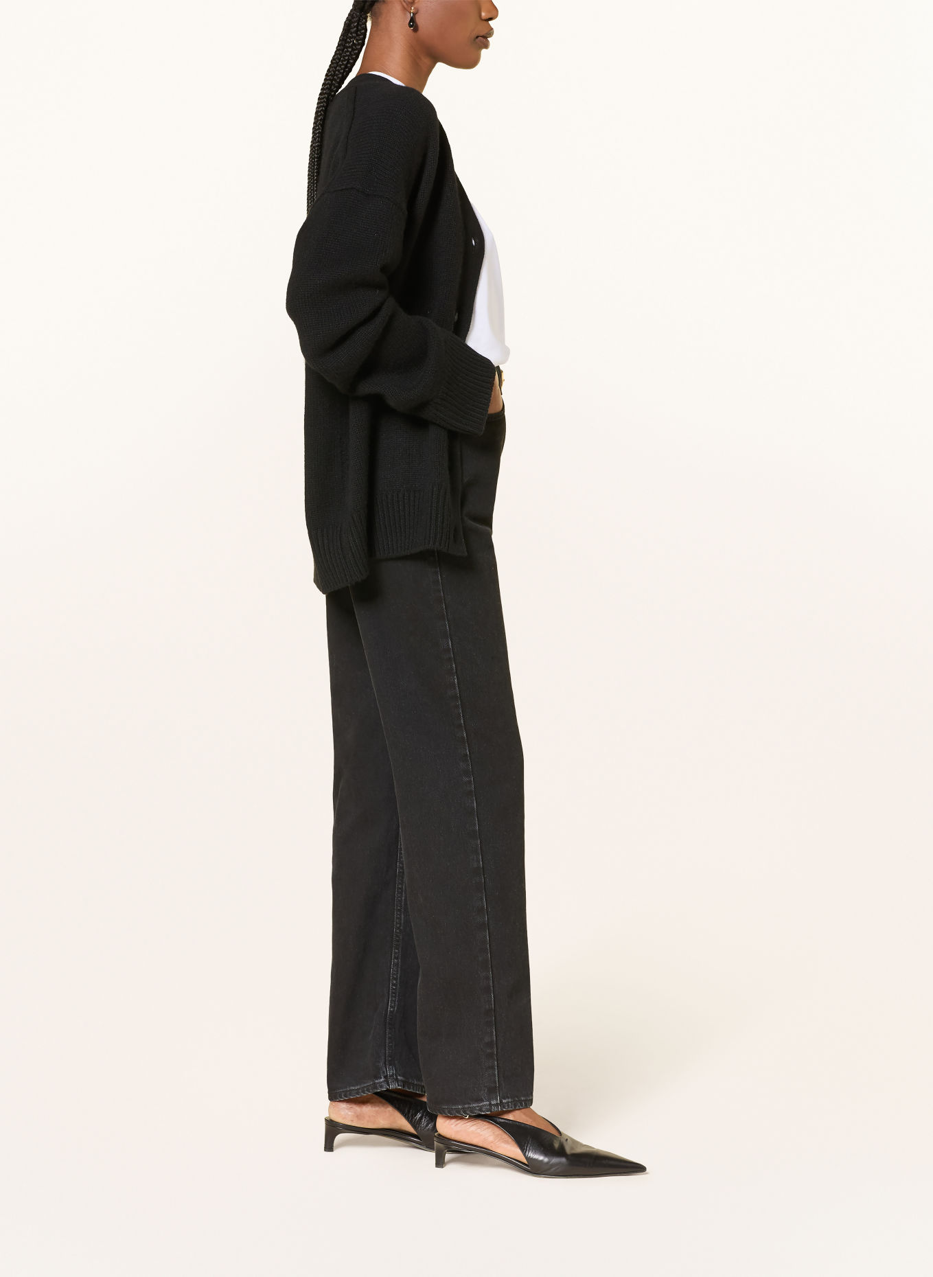 LOULOU DE SAISON Straight jeans JUDE: WASHED GREY WASHED GREY