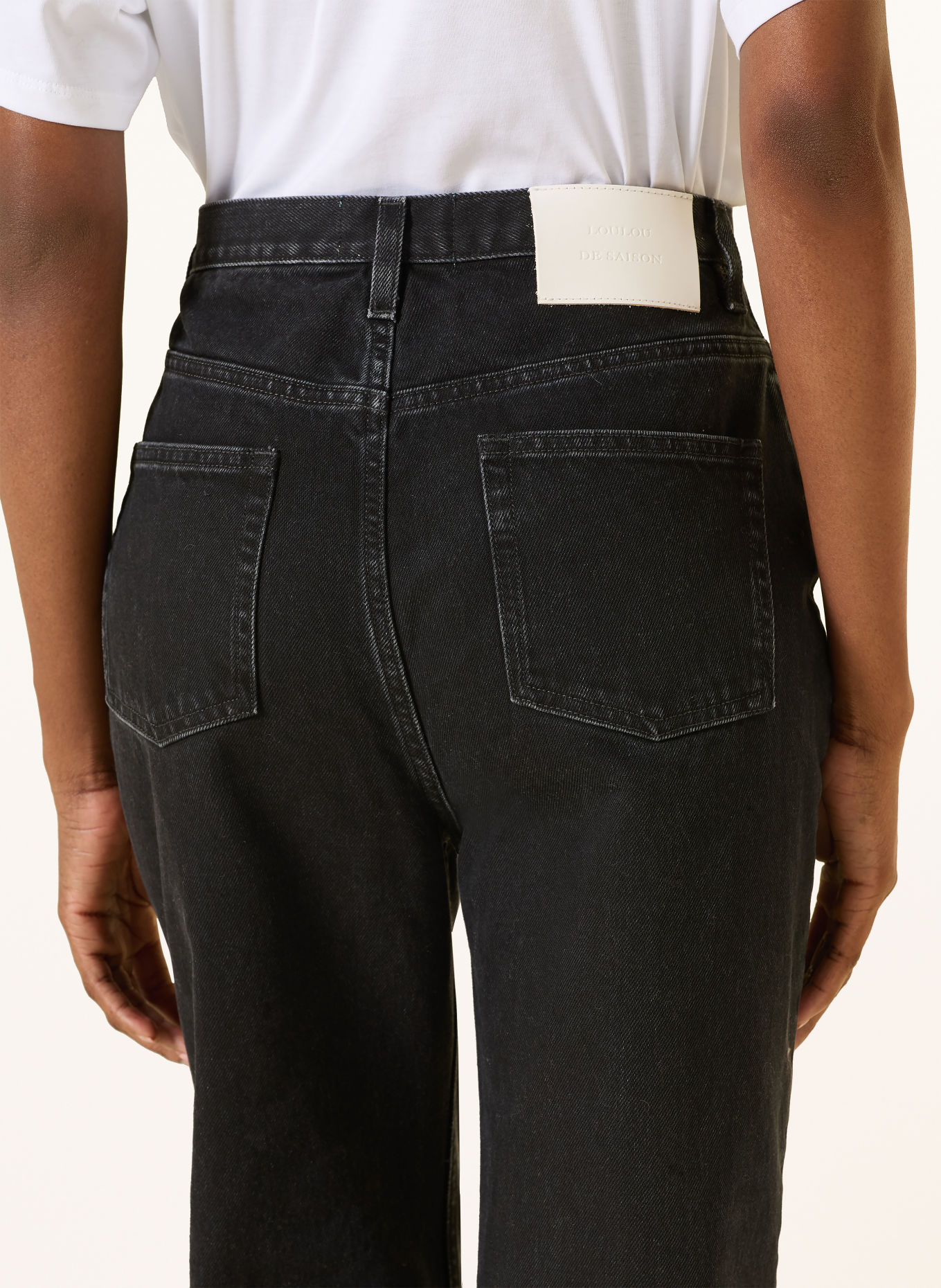 LOULOU DE SAISON Straight jeans JUDE: WASHED GREY WASHED GREY