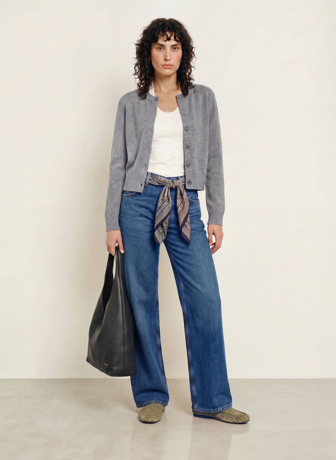 KUJTEN Cardigan CAROLINE en cachemire: GRIS