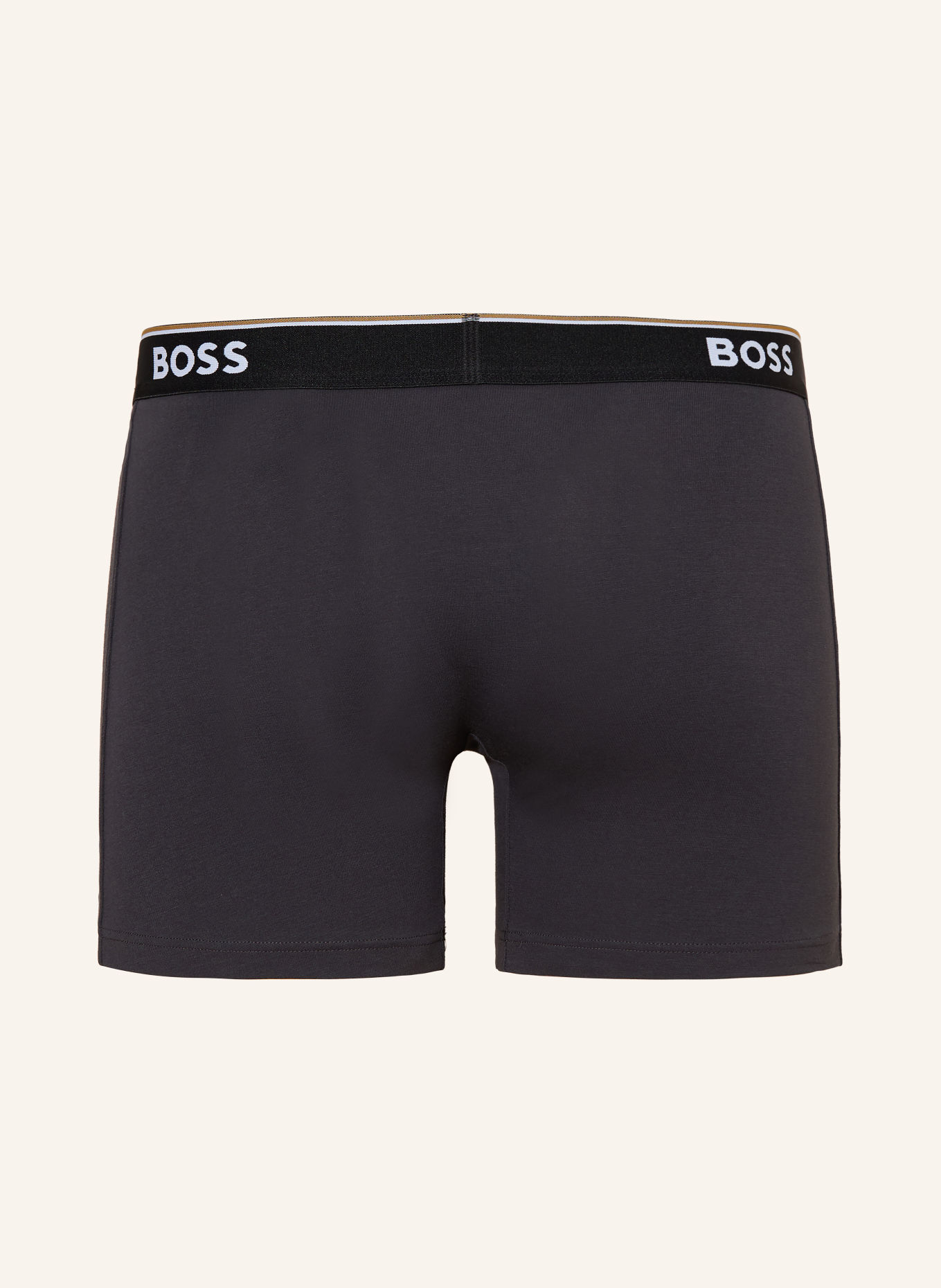 BOSS 3-pack boxershorts POWER: DONKERGRIJS / ZWART