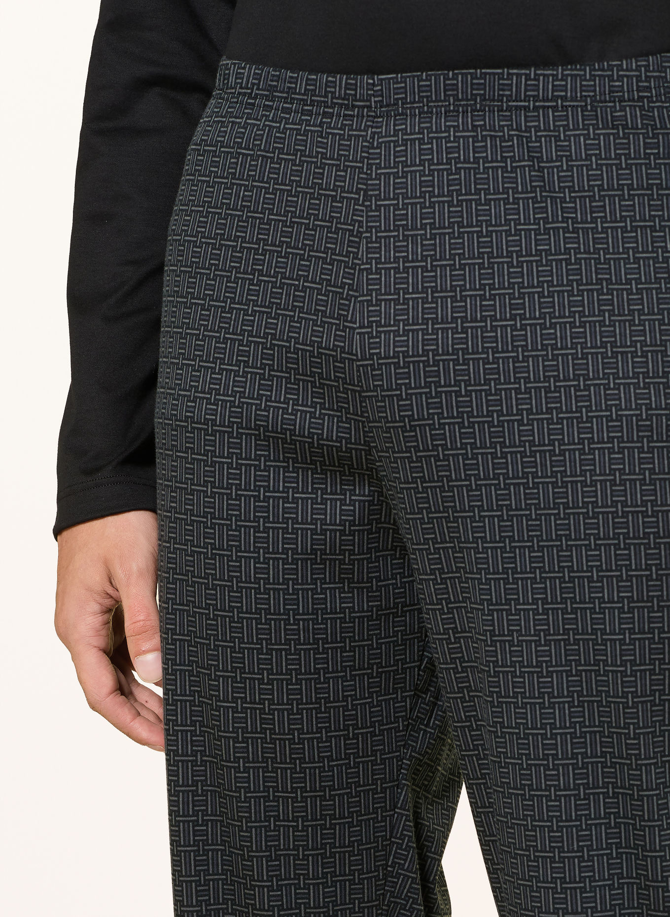 CALIDA Pyjama RELAX STREAMLINE 2: ZWART / TAUPE / DONKERGRIJS