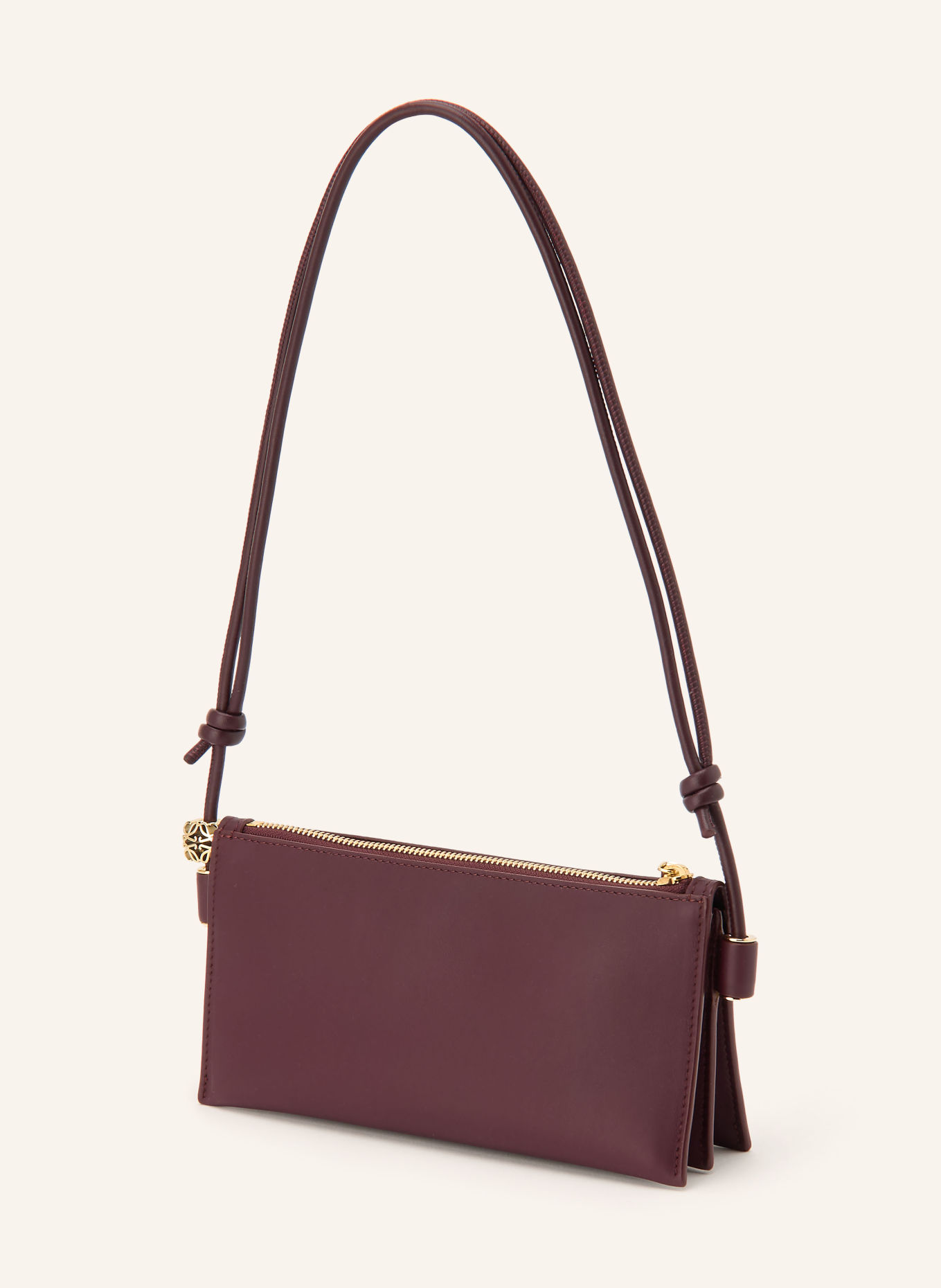 LOEWE Clutch GLIM: DARK RED / GOLD