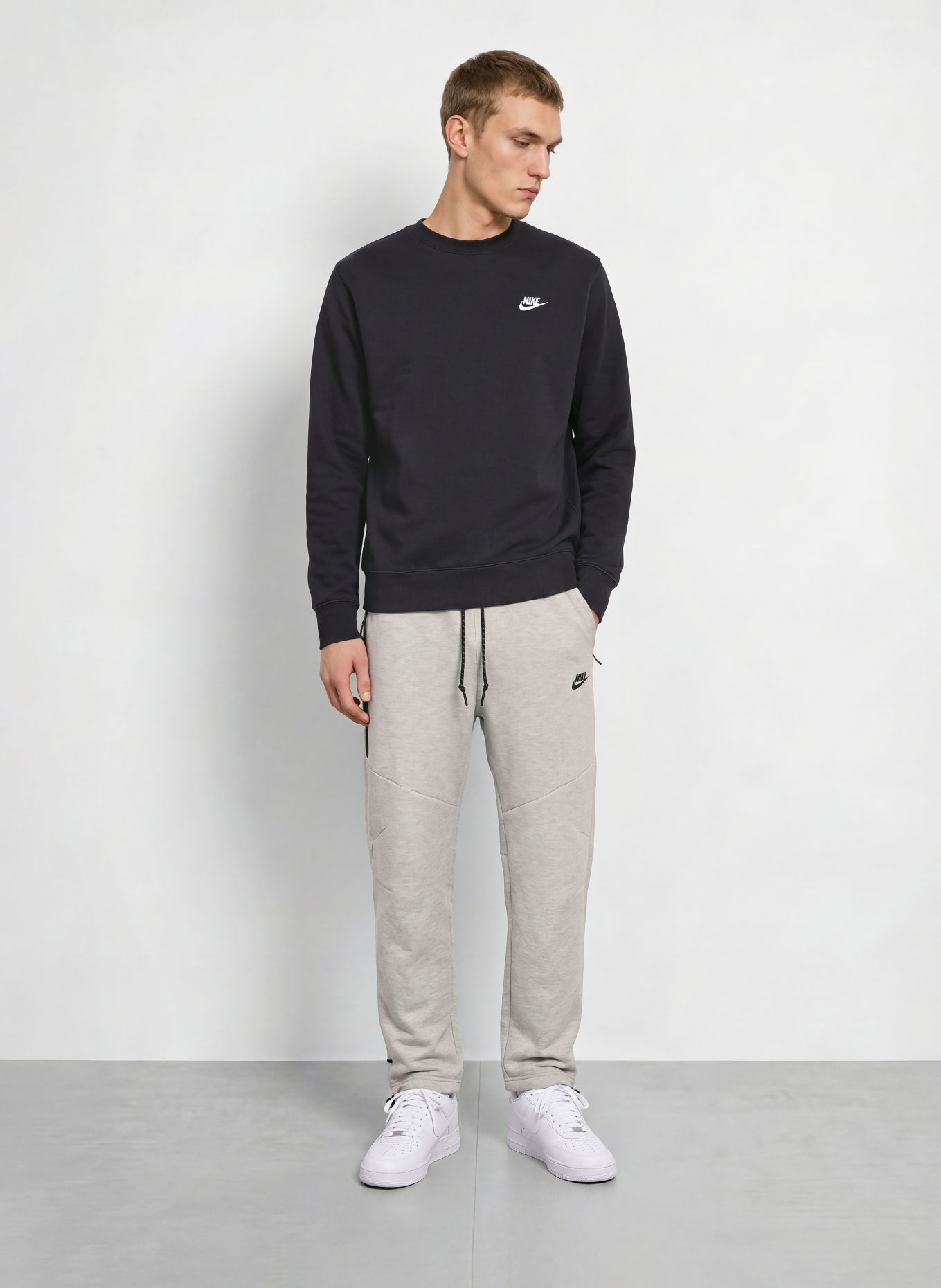 Nike Spodnie dresowe TECH: JASNOCZARY / CZARNY