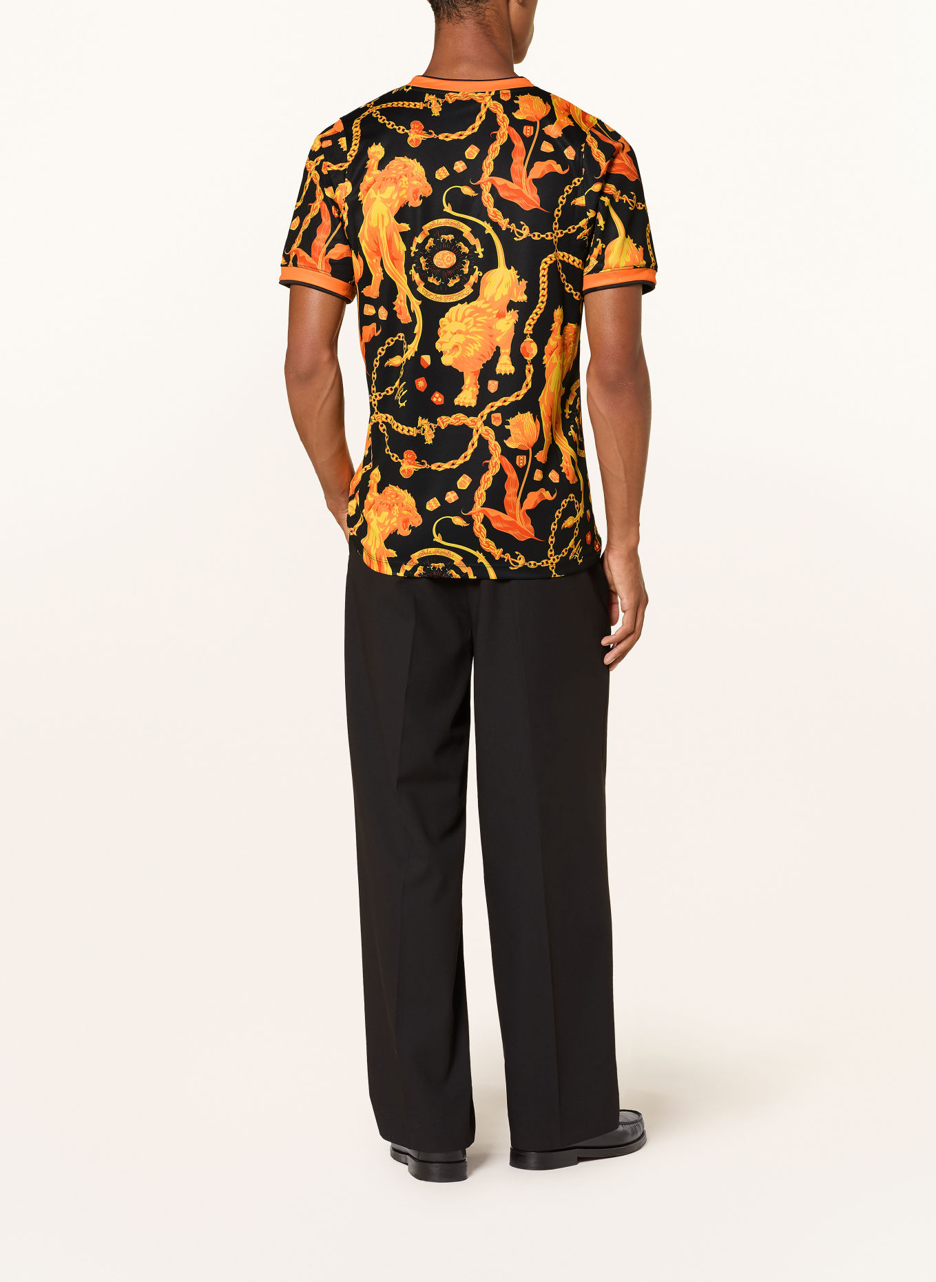 Nike Opwarmshirt KNVB: ZWART / ORANJE