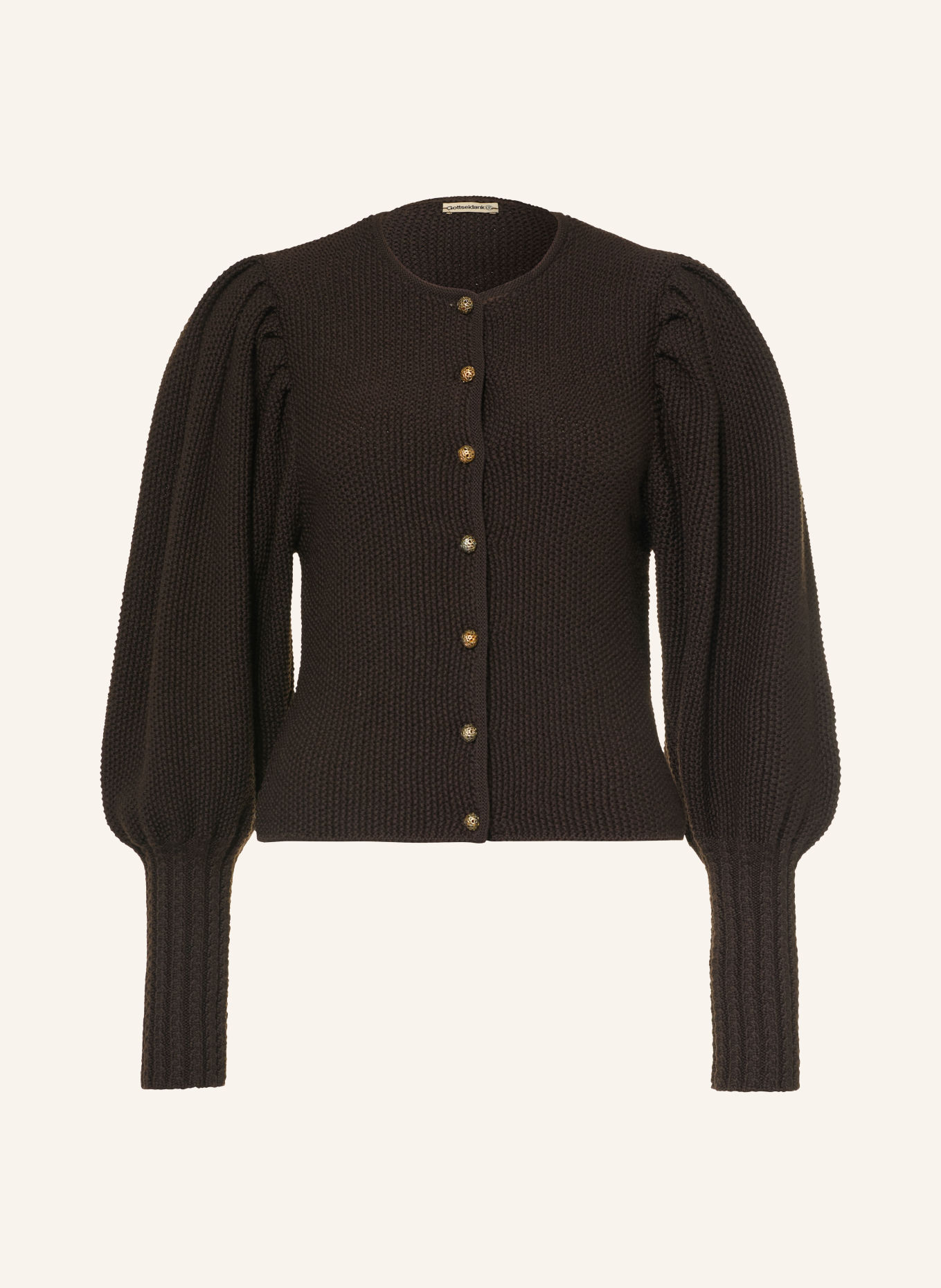 Gottseidank GISELA cardigan: DARK BROWN