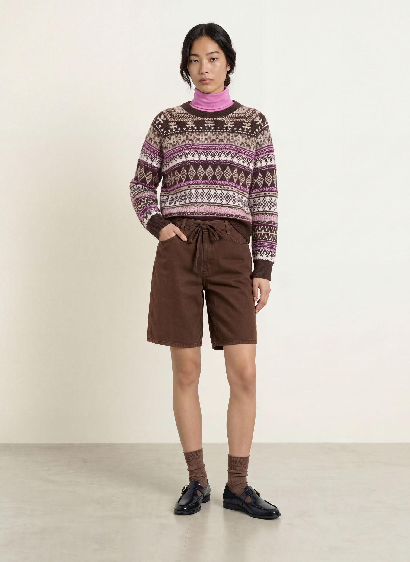Marc O'Polo DENIM Jeansshorts JONNDA: MARRON FONCÉ