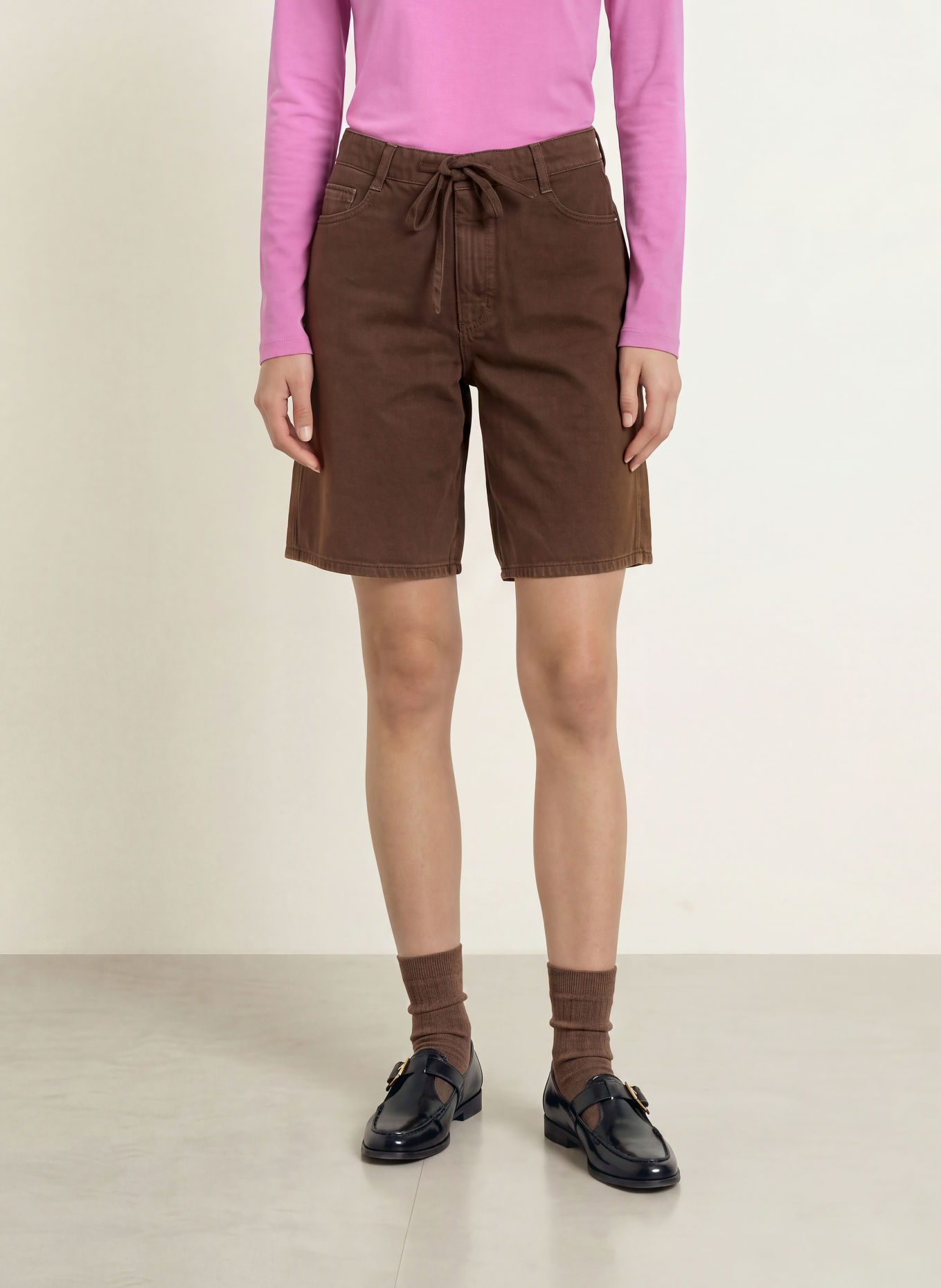Marc O'Polo DENIM Jeansshorts JONNDA: MARRON FONCÉ