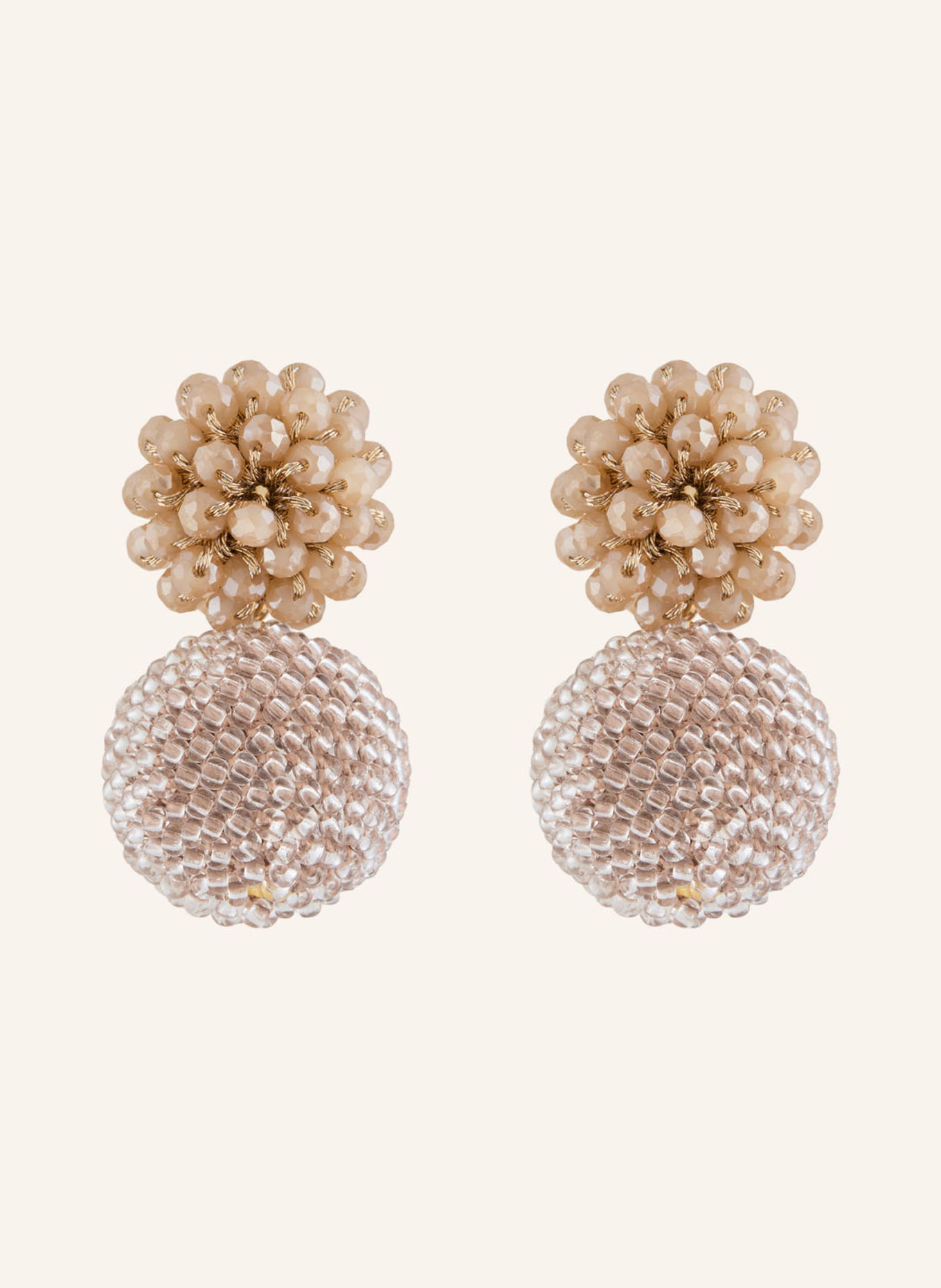 Seenberg boucles d'oreilles: BEIGE / OR