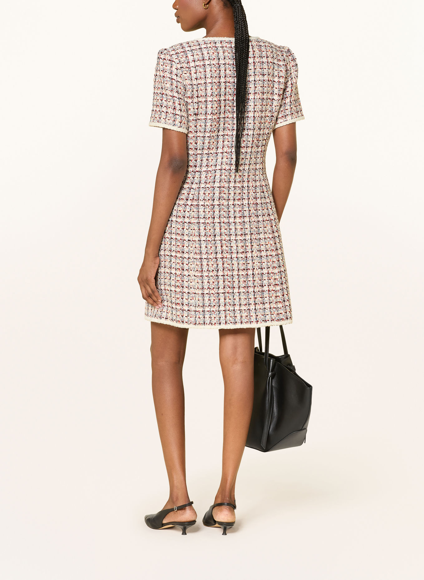 dea kudibal Tweed-Kleid ALMIADEA mit Glitzergarn: CREME / ROT / BLAU