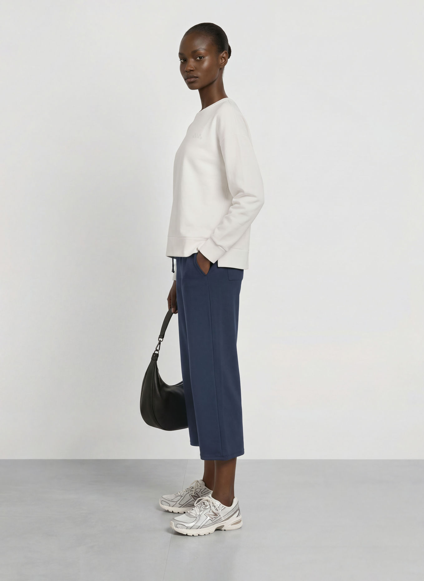 ELBSAND TILLA Sweatshirt: WHITE