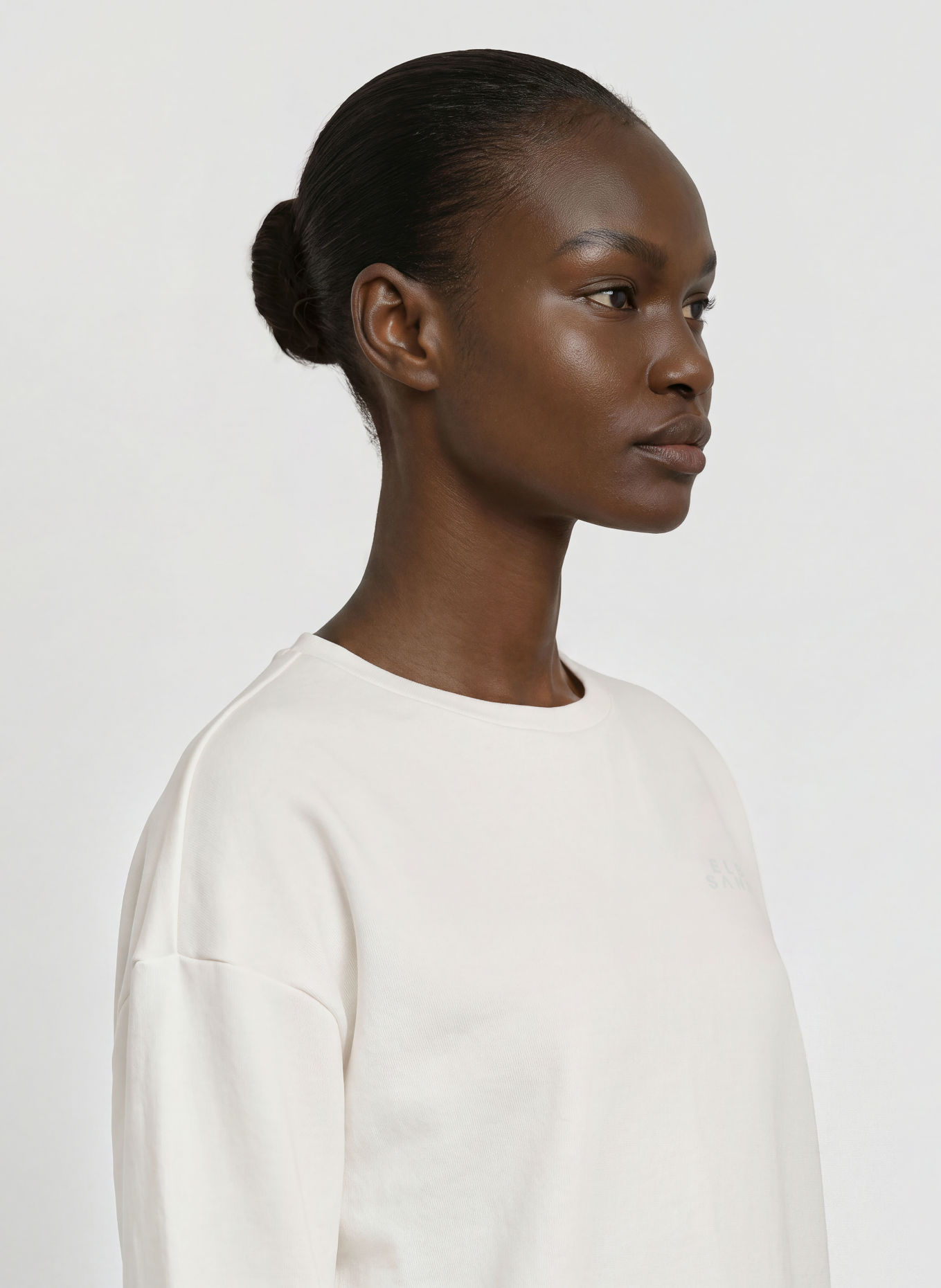 ELBSAND TILLA Sweatshirt: WHITE