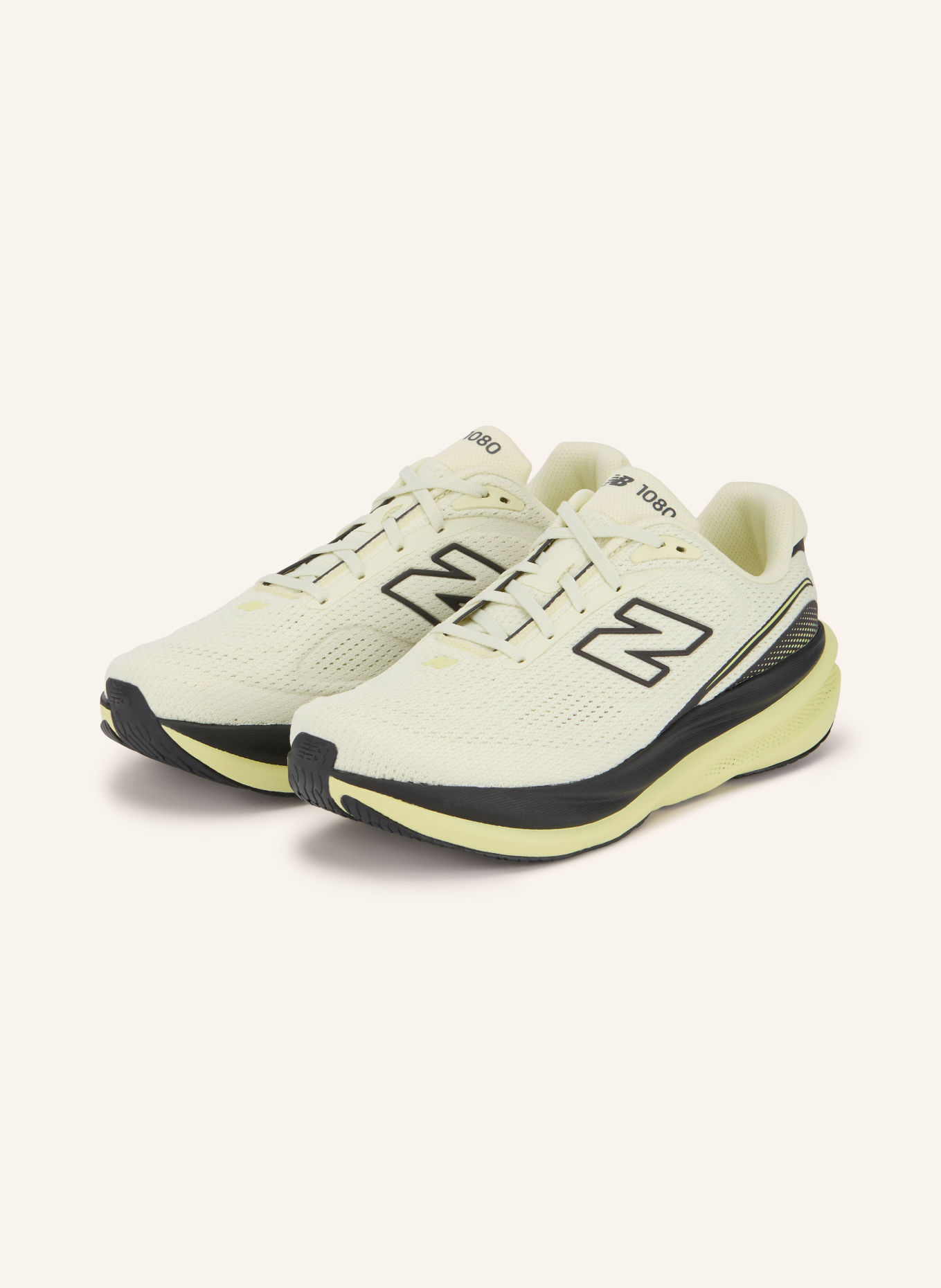 new balance Running shoes 1080X15: LIGHT YELLOW / NEON YELLOW / BLACK
