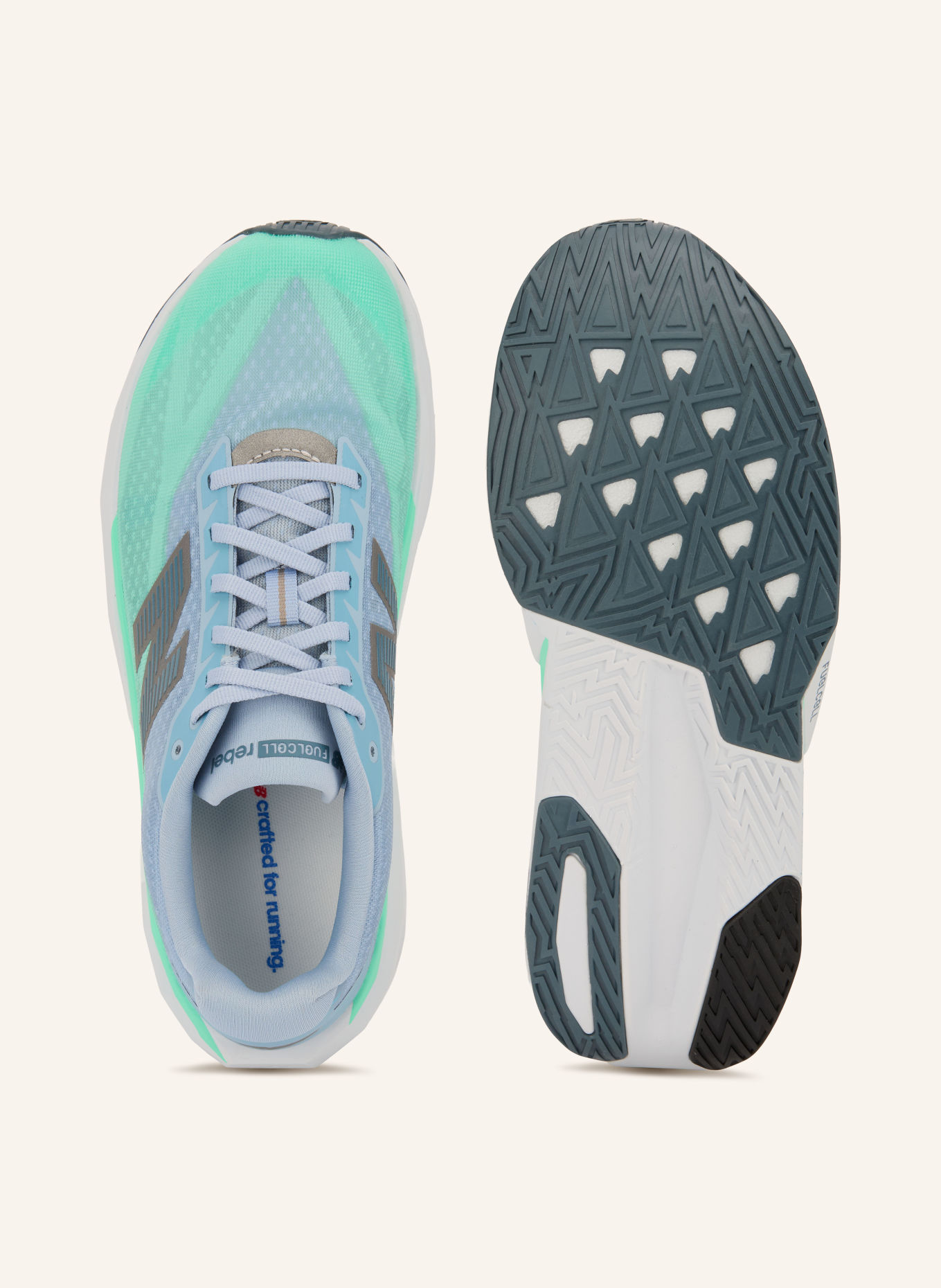 new balance FUELCELL REBEL V5 Running Shoes: NEON GREEN / GRAY / LIGHT BLUE