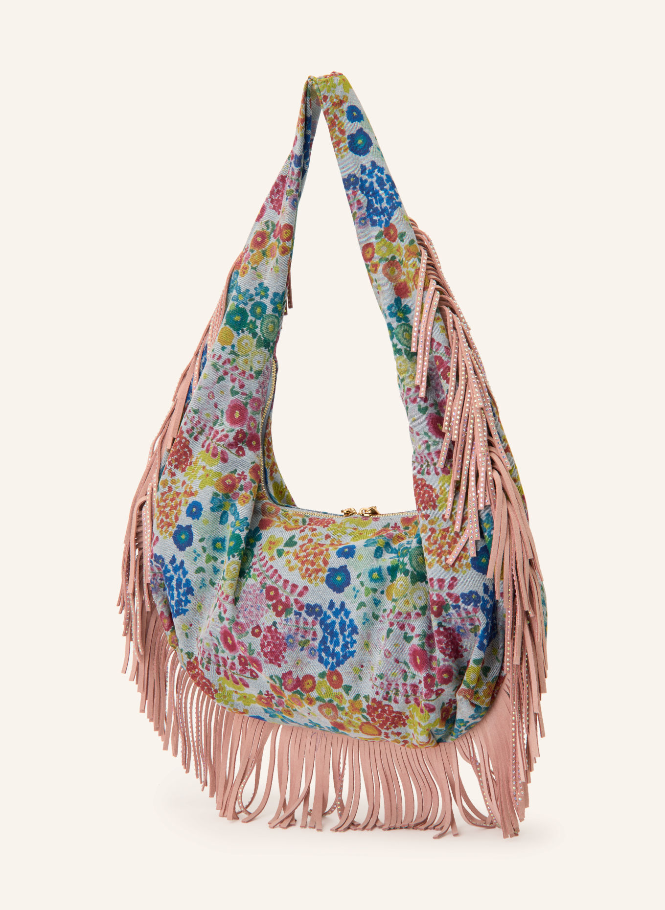 KURT GEIGER Sac seau SHOREDITCH LARGE: BLEU CLAIR / ROSÉ / ROUGE