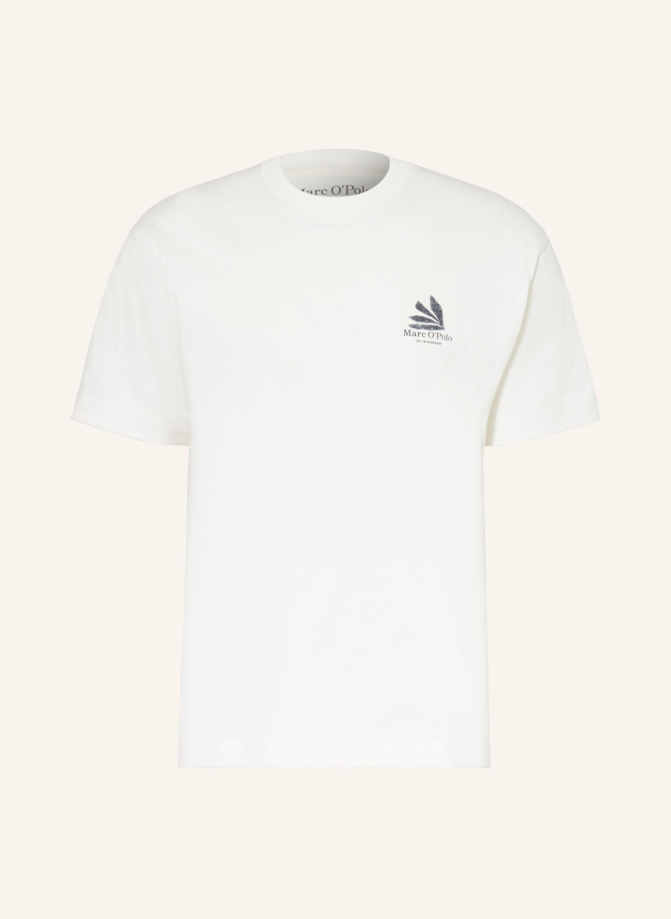 Marc O'Polo T-Shirt: WEISS / DUNKELGRAU / BLAU