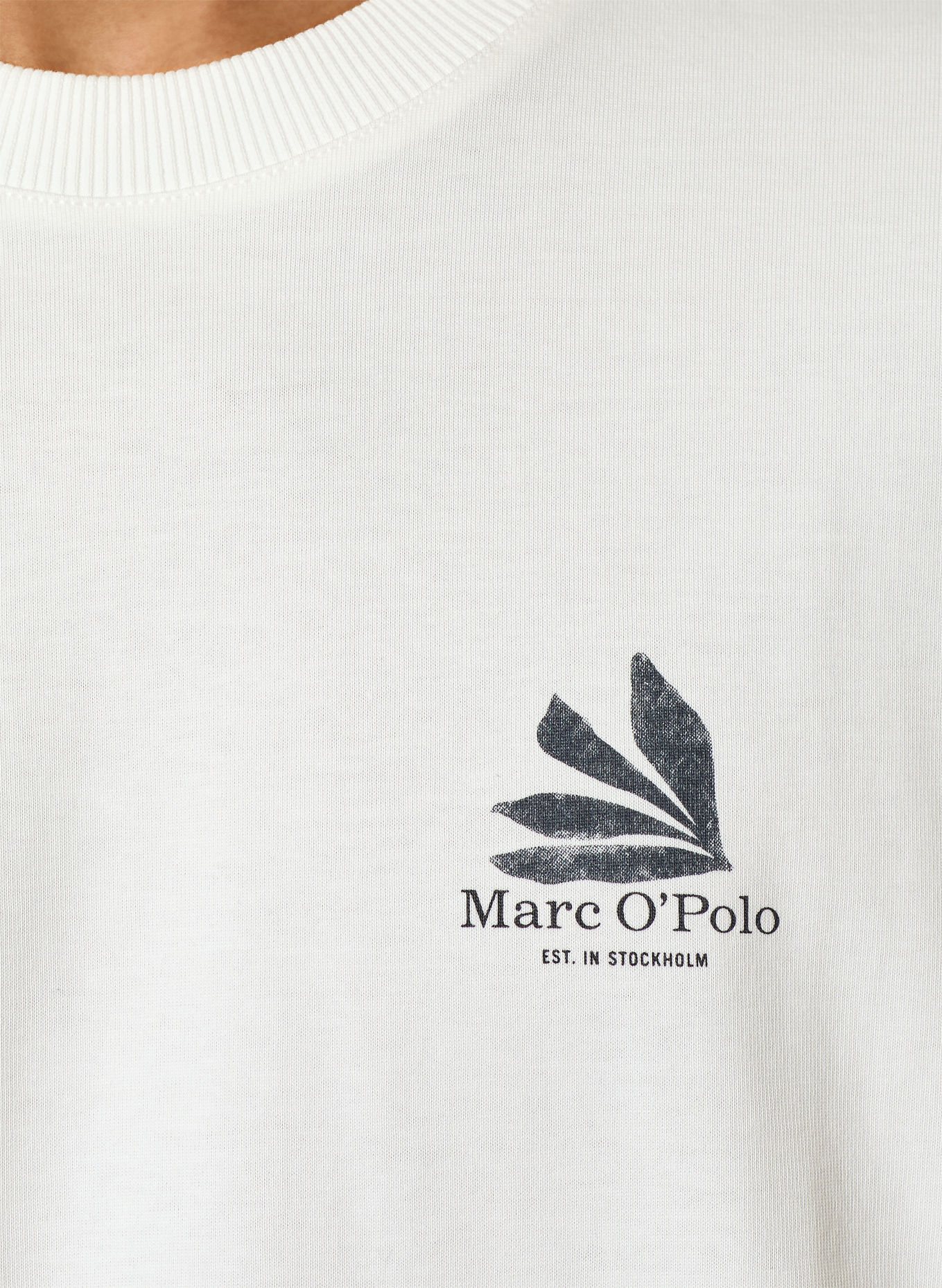 Marc O'Polo T-Shirt: WEISS / DUNKELGRAU / BLAU