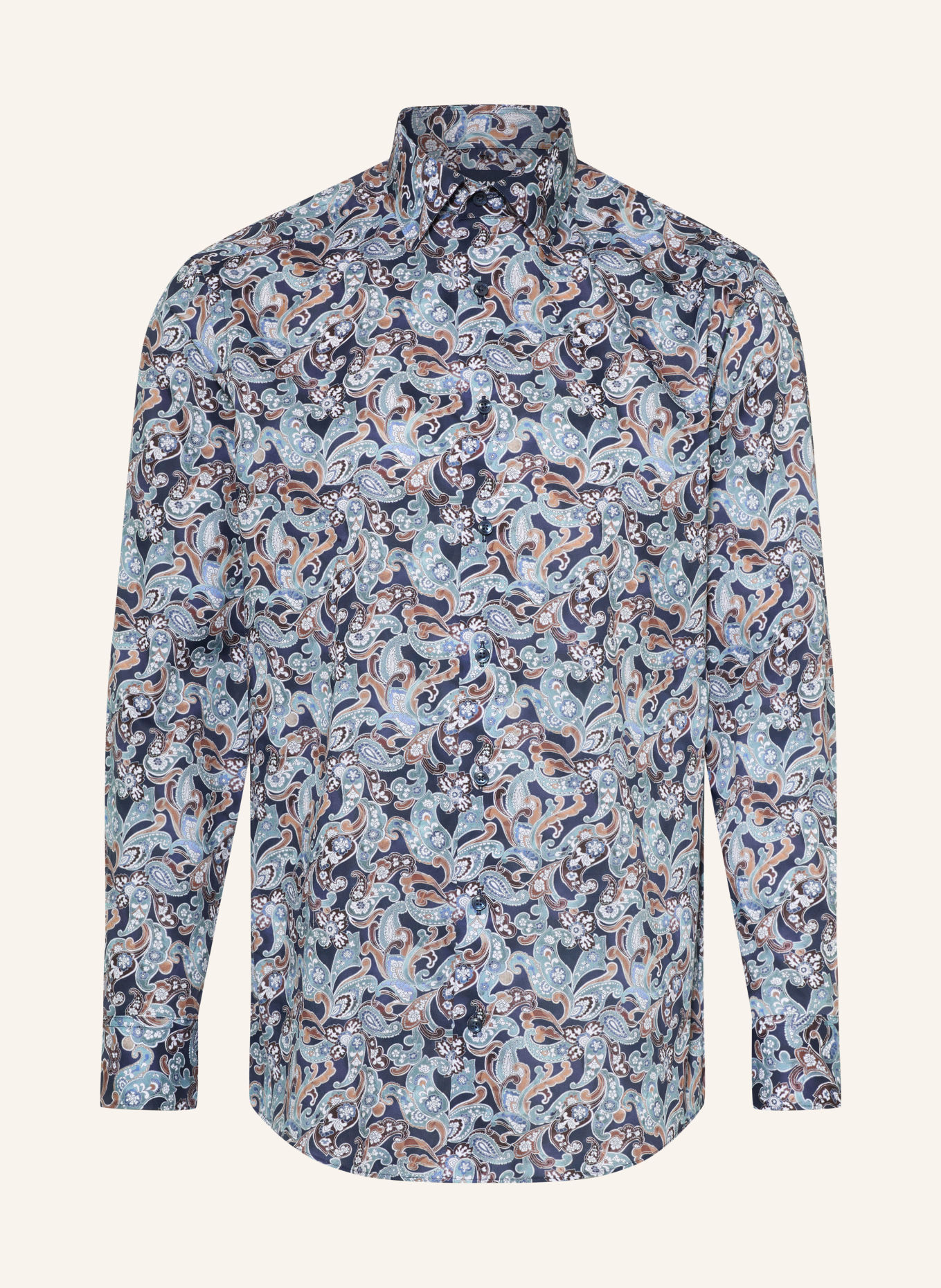 OLYMP Hemd Luxor modern fit: BLAUGRAU / BRAUN / DUNKELBLAU