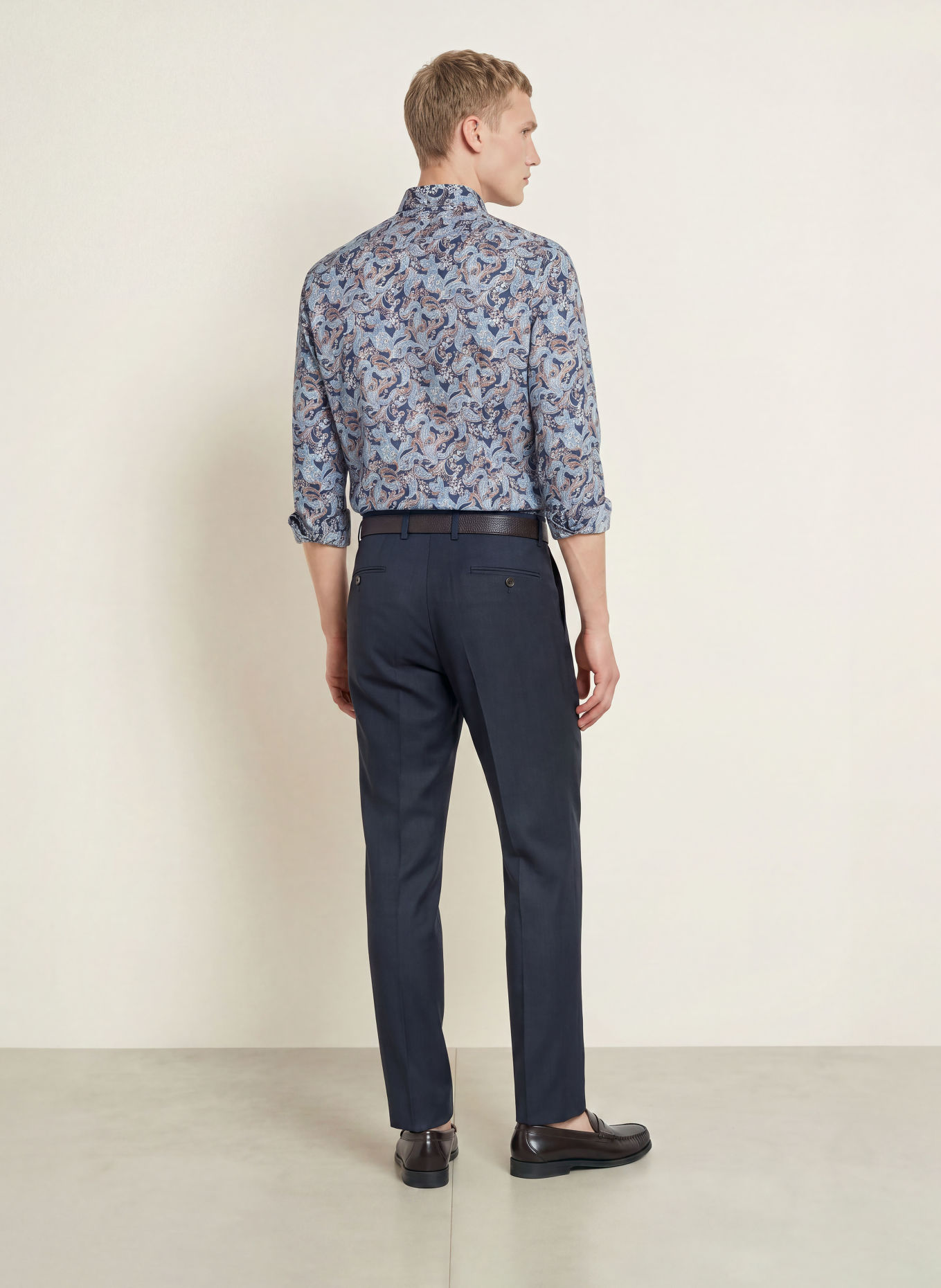 OLYMP Hemd Luxor modern fit: BLAUGRAU / BRAUN / DUNKELBLAU