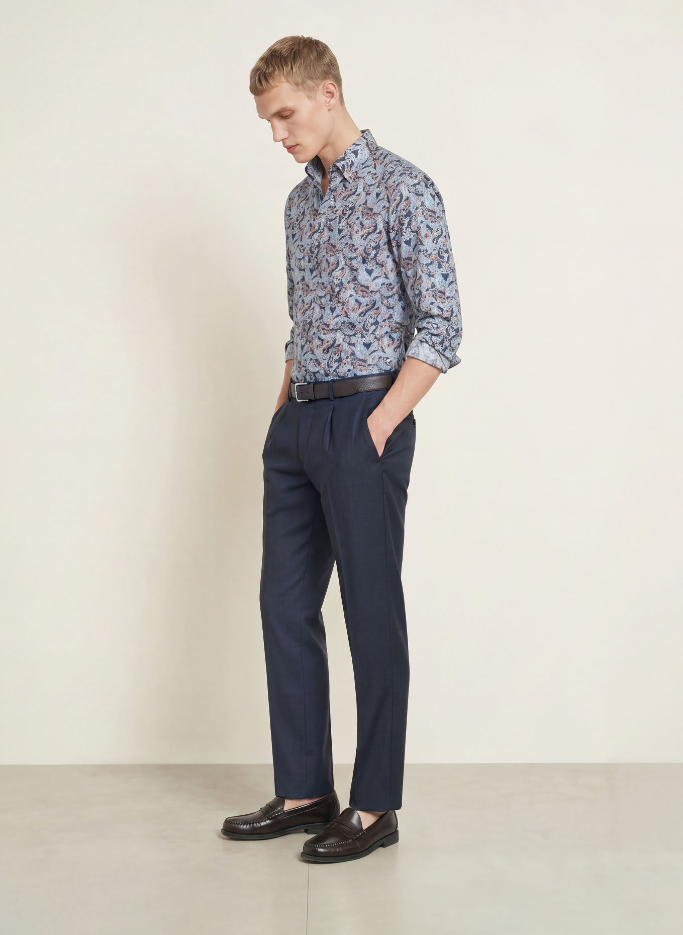 OLYMP Hemd Luxor modern fit: BLAUGRAU / BRAUN / DUNKELBLAU