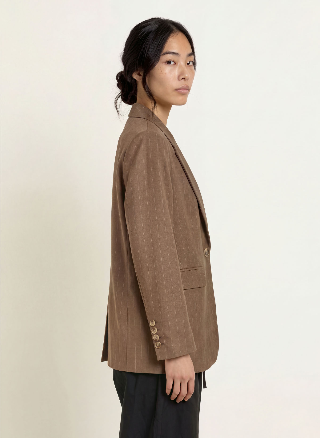 NEO NOIR Oversized blazer GABY: TAUPE / LIGHT GRAY