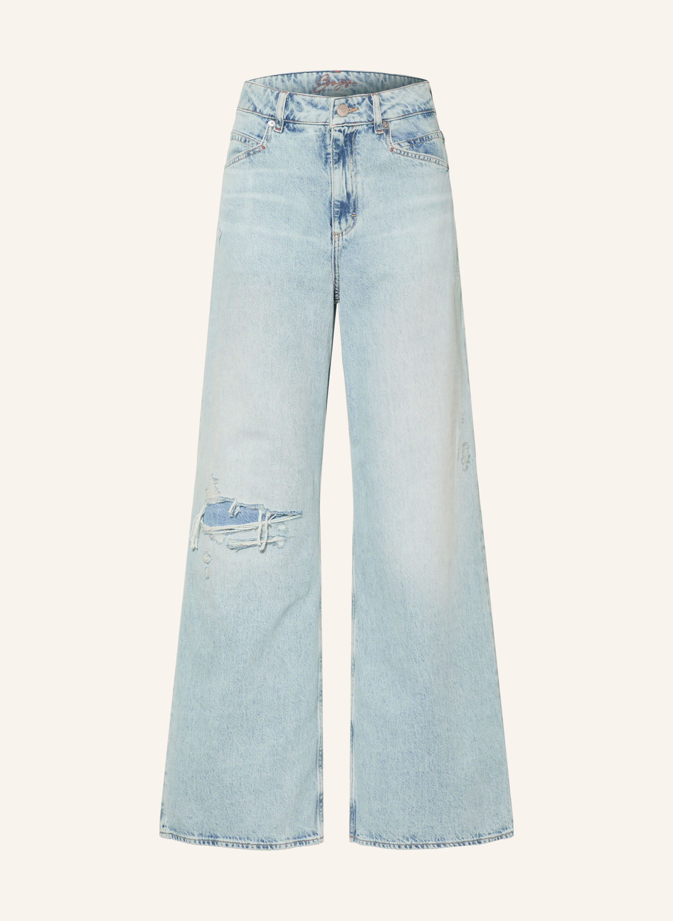 BOSS EMMA-jeans med brede ben: 450 LIGHT/PASTEL BLUE