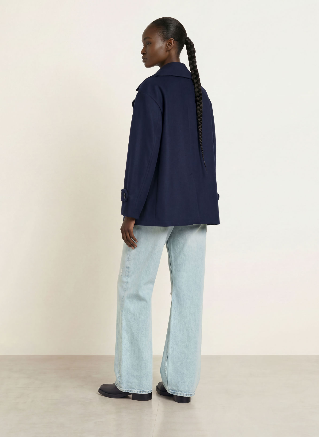 BOSS EMMA-jeans med brede ben: 450 LIGHT/PASTEL BLUE