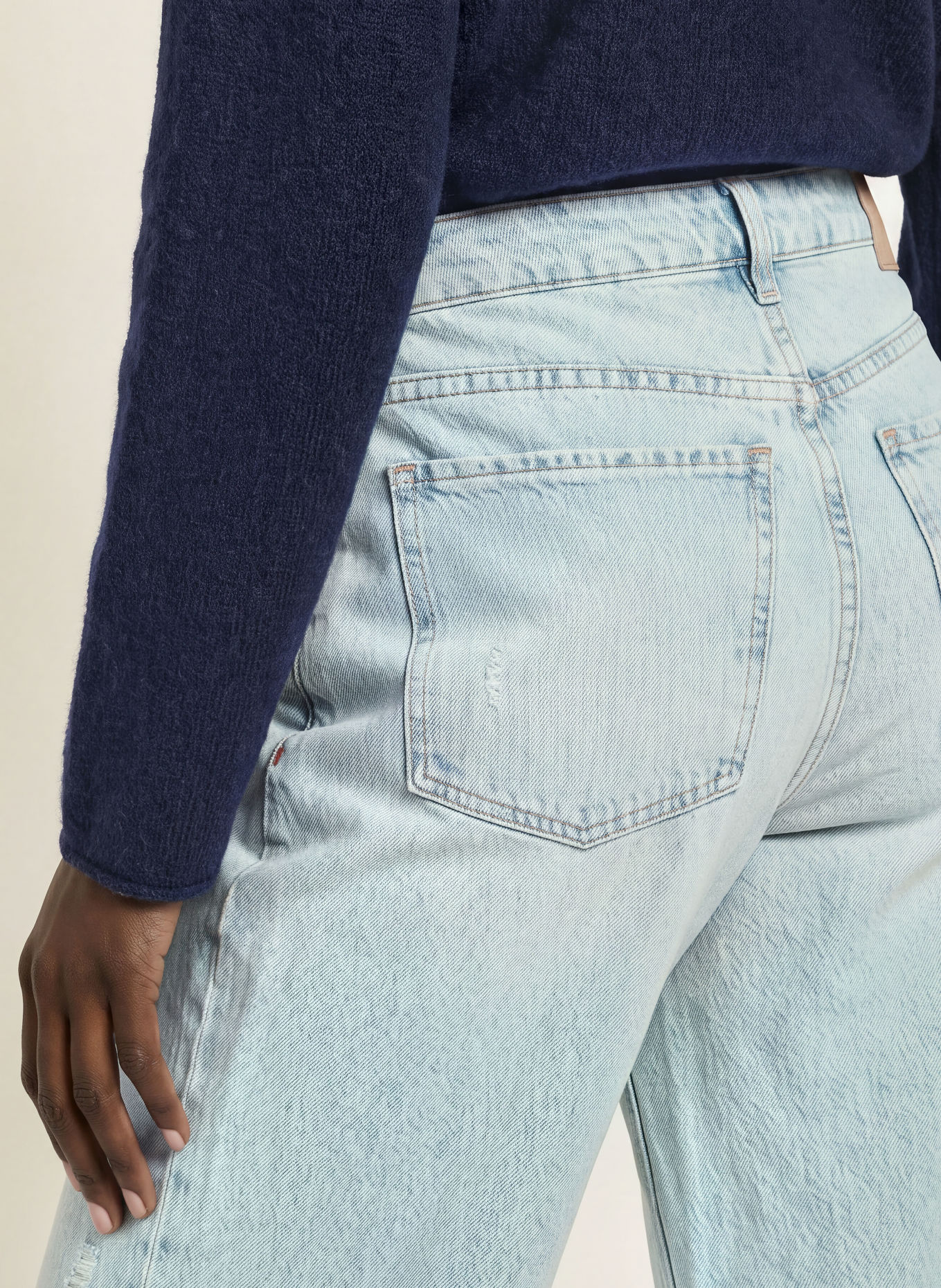 BOSS EMMA-jeans med brede ben: 450 LIGHT/PASTEL BLUE
