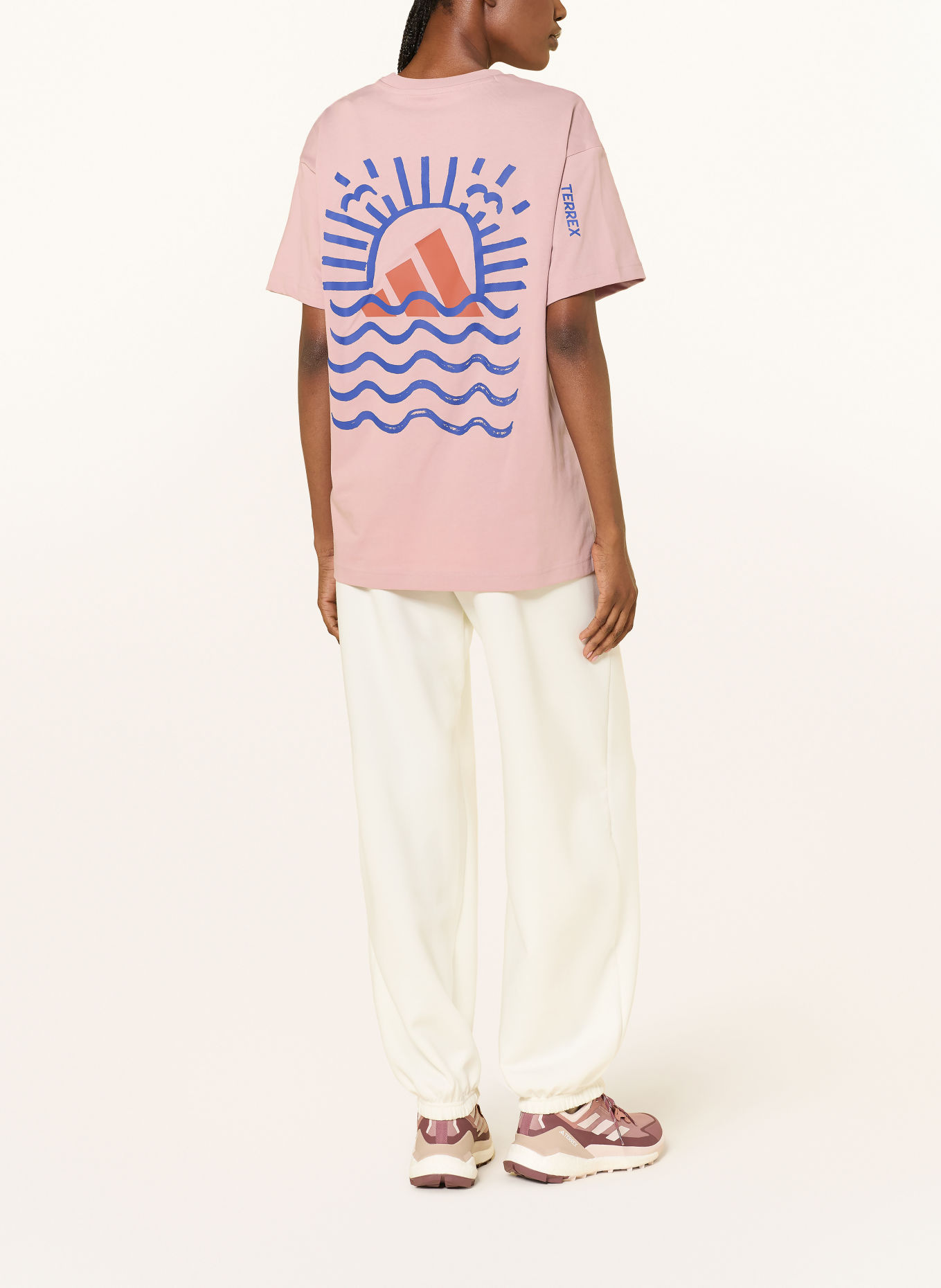 adidas TERREX T-Shirt TERREX ELEMENTS GRAPHIC: ROSÉ / ORANGE / BLAU