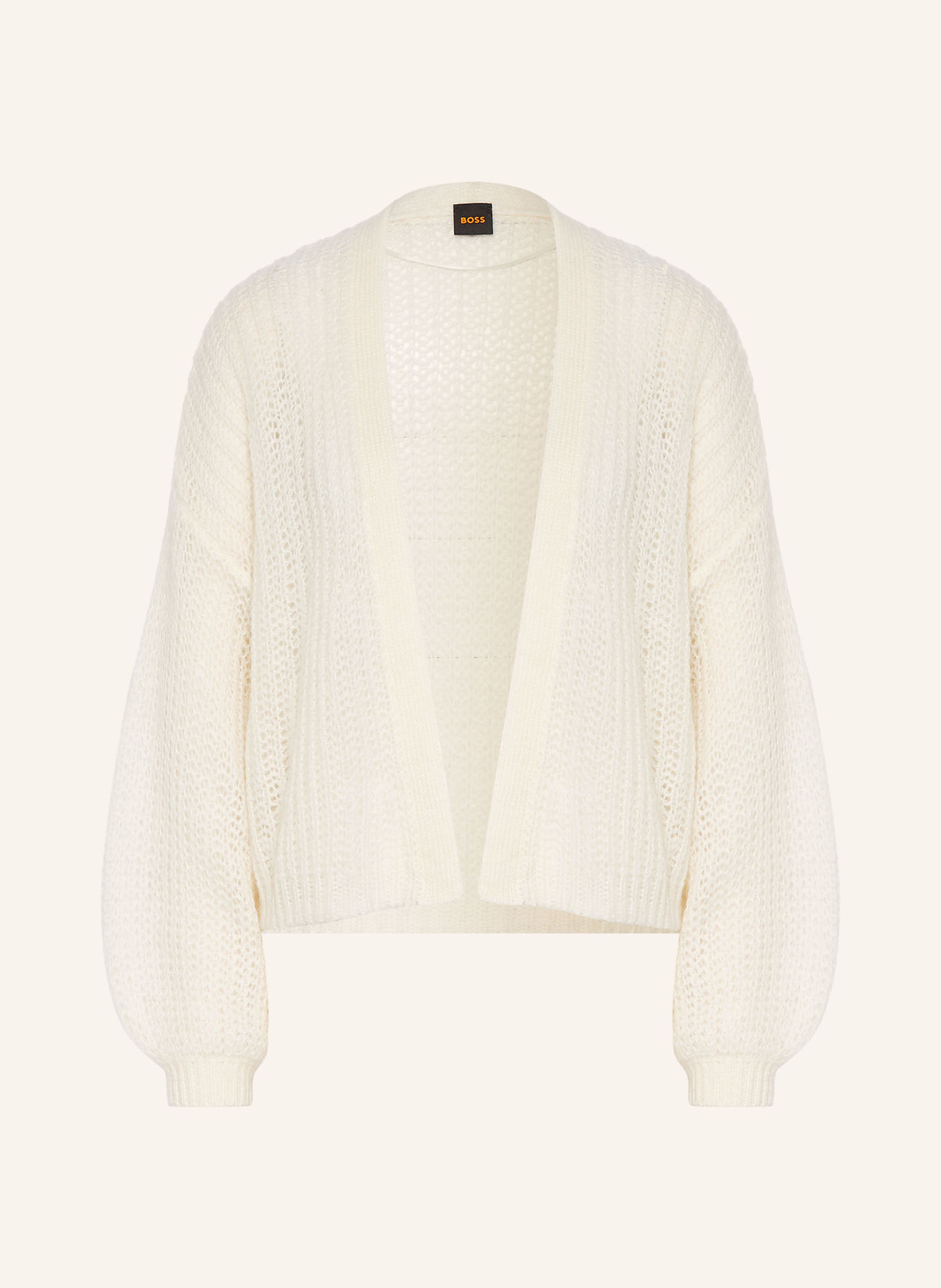 BOSS Strickjacke FURGOVIA mit Mohair: WEISS