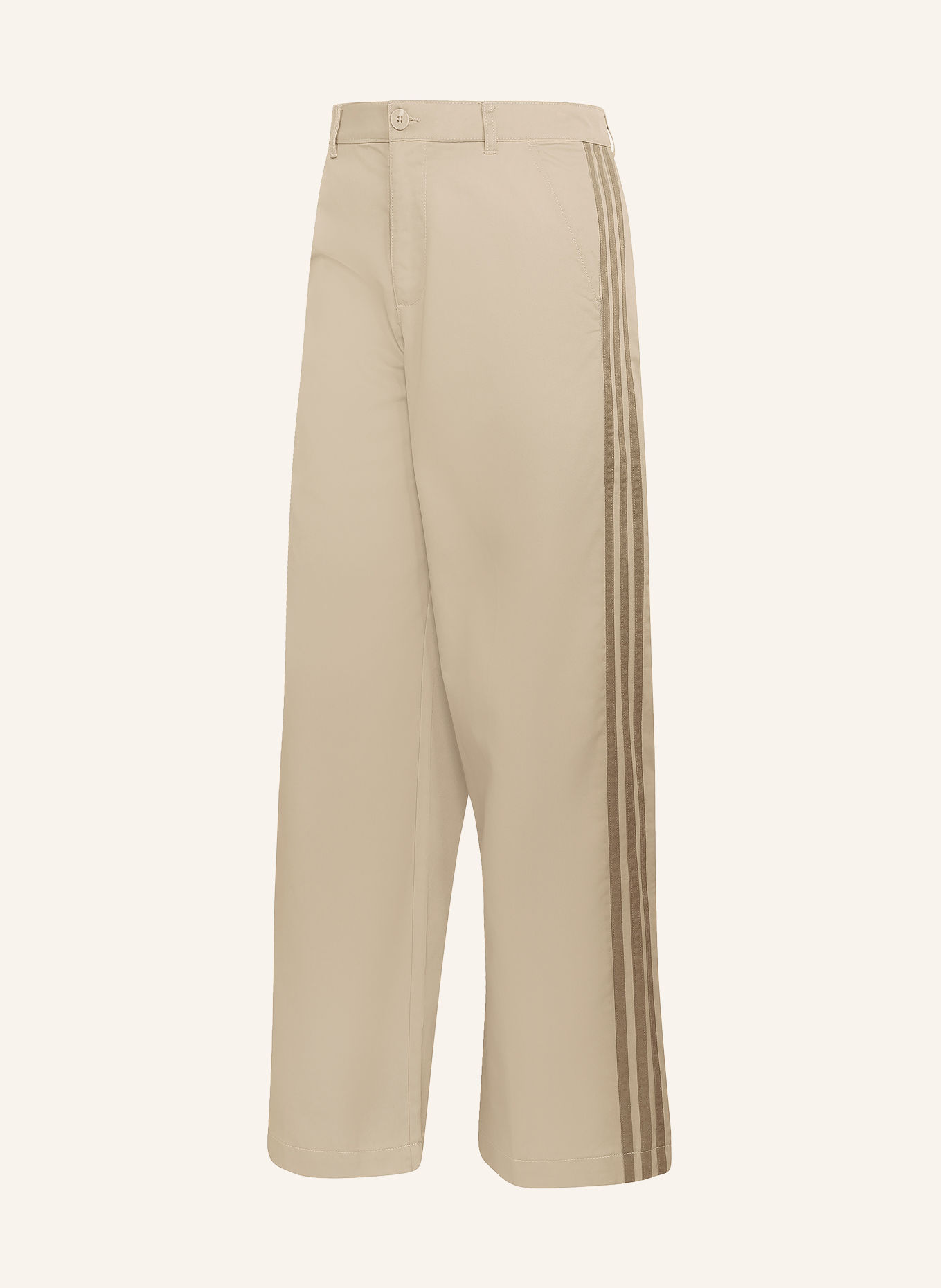 adidas Originals Pantaloni cu dungi din galon: BEJ