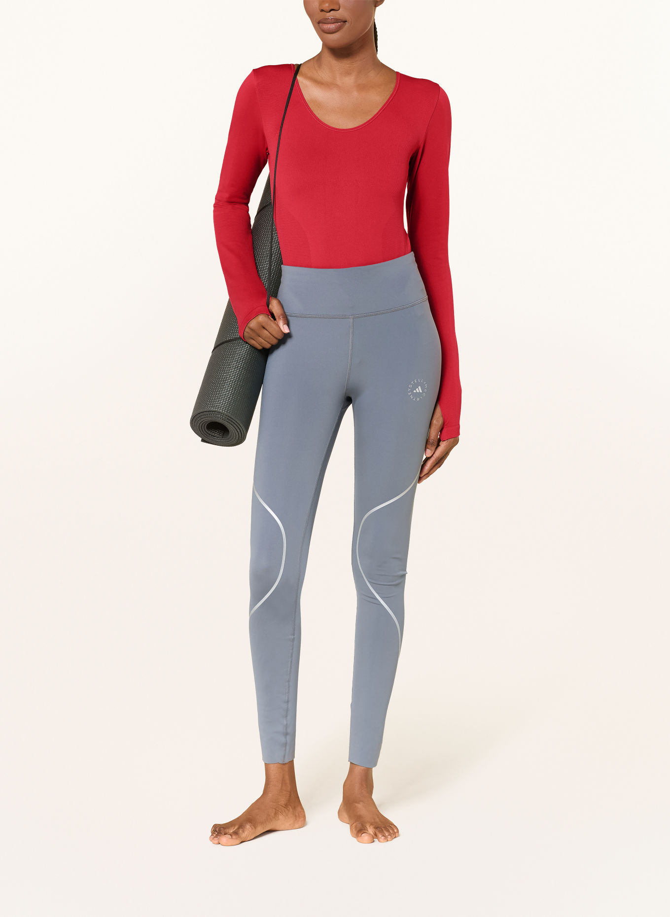 adidas by Stella McCartney Body ADIDAS BY STELLA MCCARTNEY SEAMLESS YOGA: ROOD / ZWART
