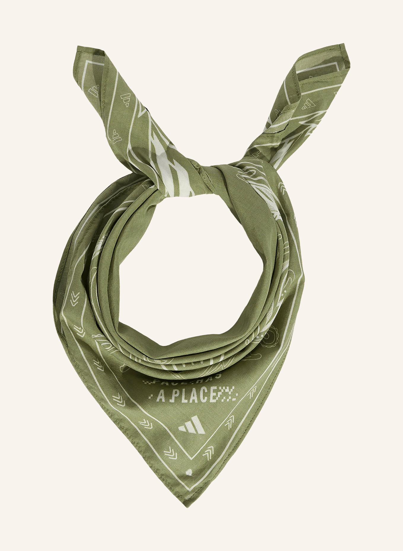 adidas Multifunktionstuch RUNNING BANDANA: HELLGRÜN / WEISS