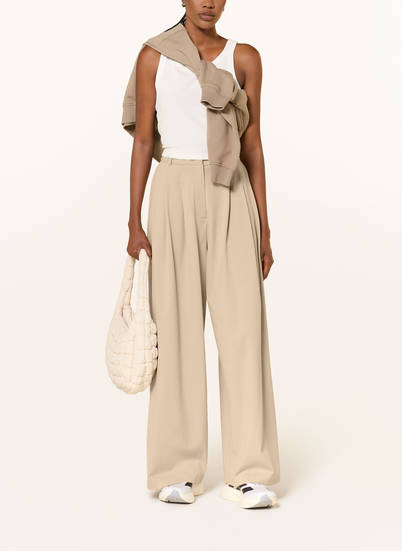 adidas Originals Trackpants PLEATED: ECRU / WIT
