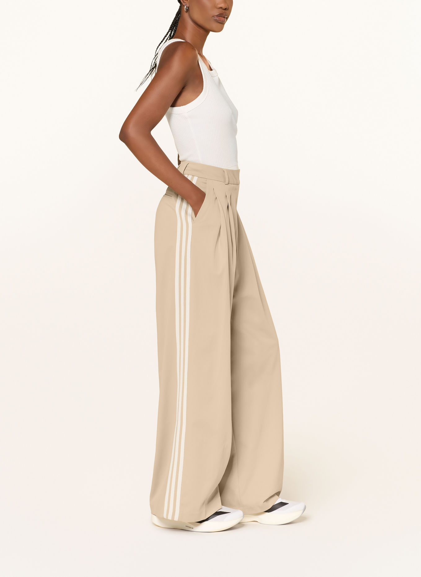 adidas Originals Trackpants PLEATED: ECRU / WIT