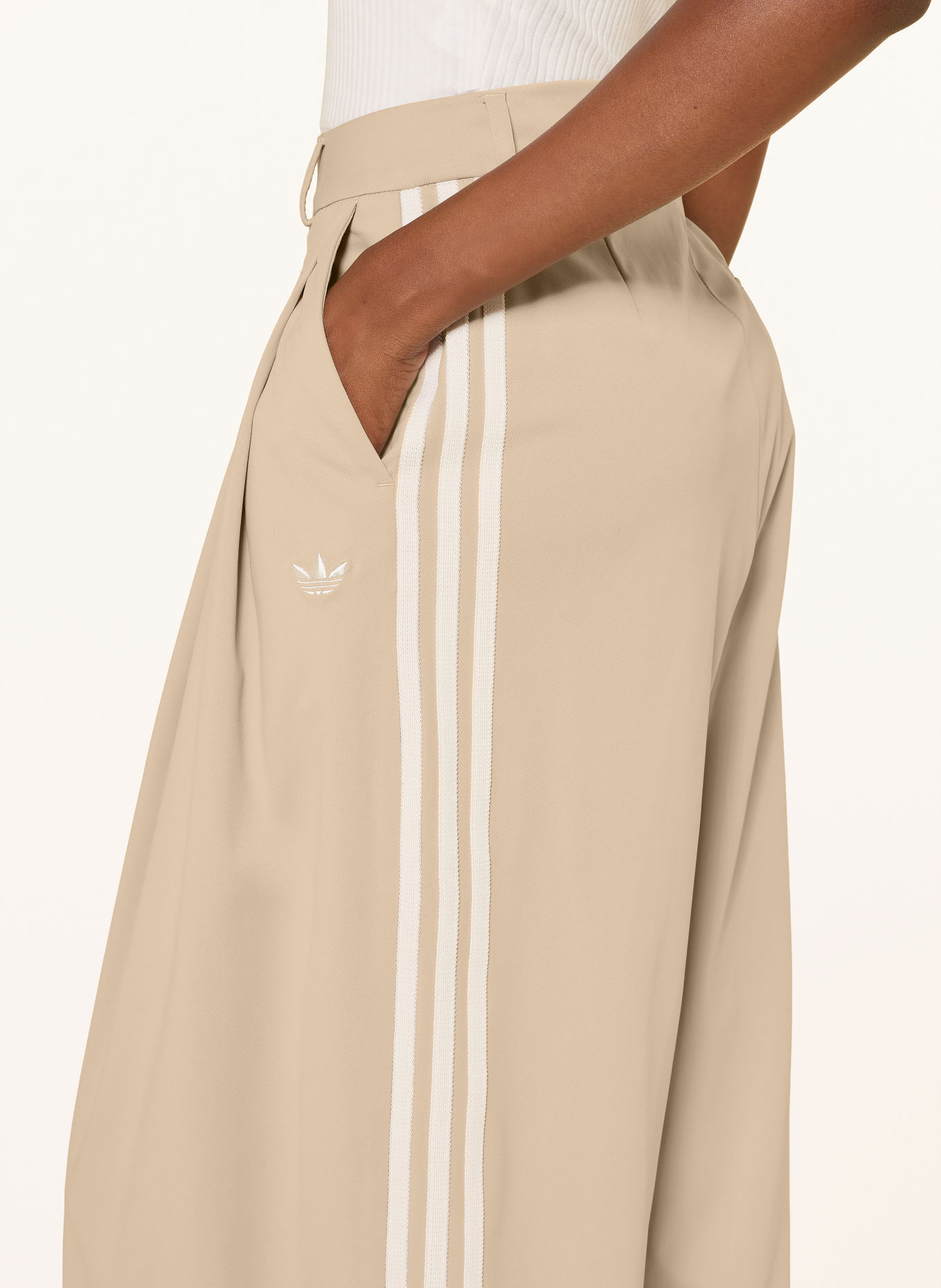 adidas Originals Trackpants PLEATED: ECRU / WIT