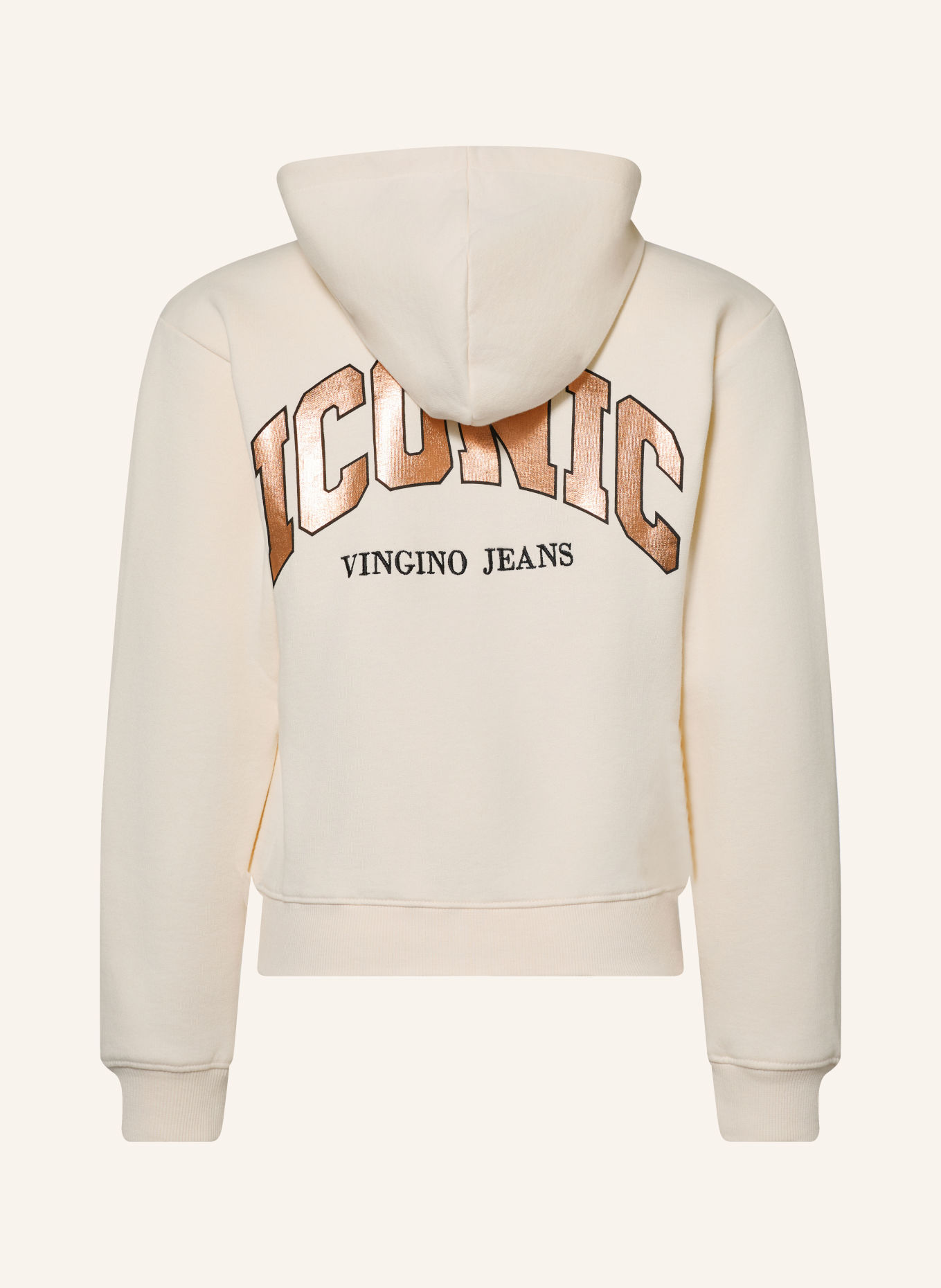 VINGINO Sweatjacke NIMRA: WEISS / ROSÉGOLD