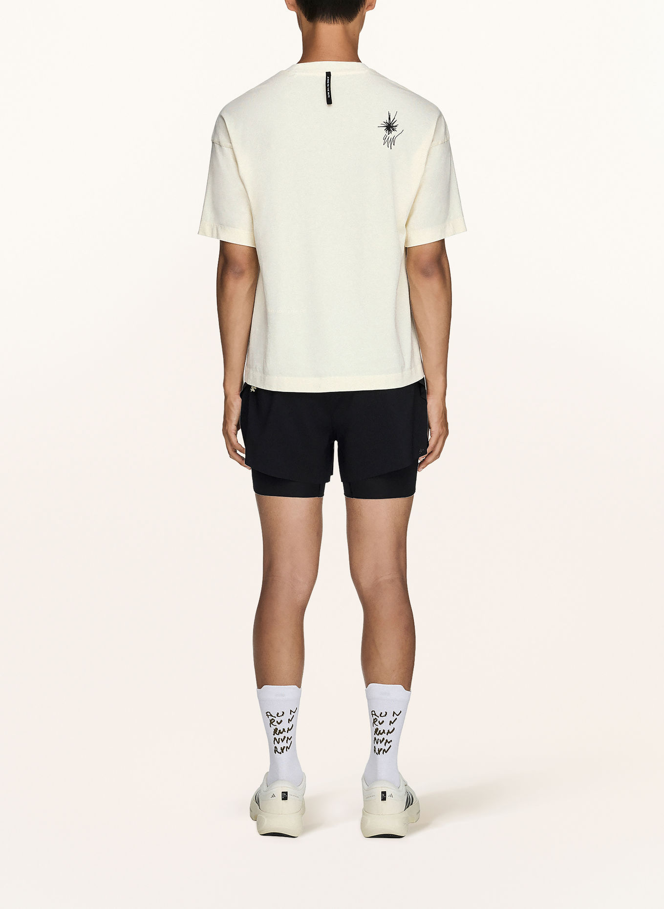 adidas T-shirt SONG FOR THE MUTE: ECRU / DARK RED / BLACK