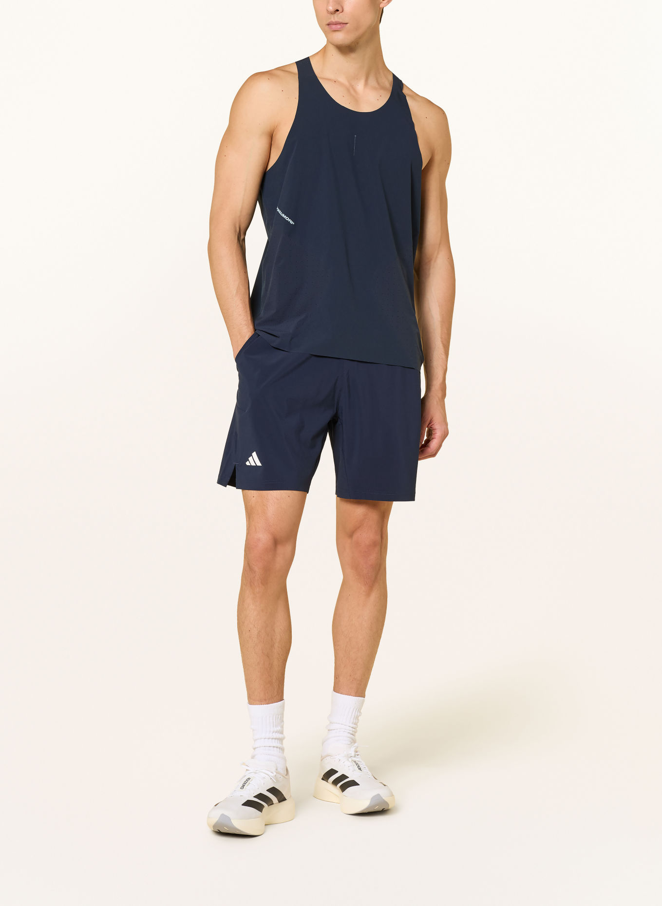 adidas Functional top HERMANOS KOUMORI RUNNING: DARK BLUE / LIGHT BLUE