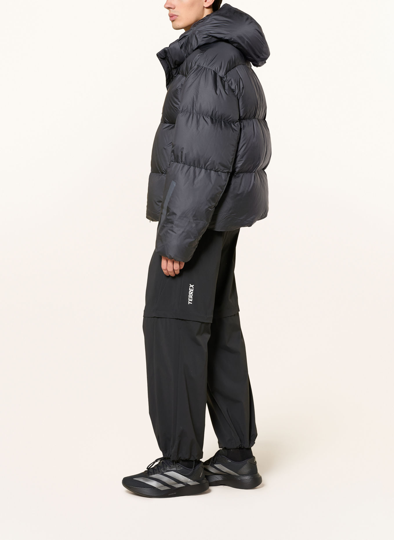 adidas Jachetă din puf Z.N.E. cu glugă detașabilă: NEGRU