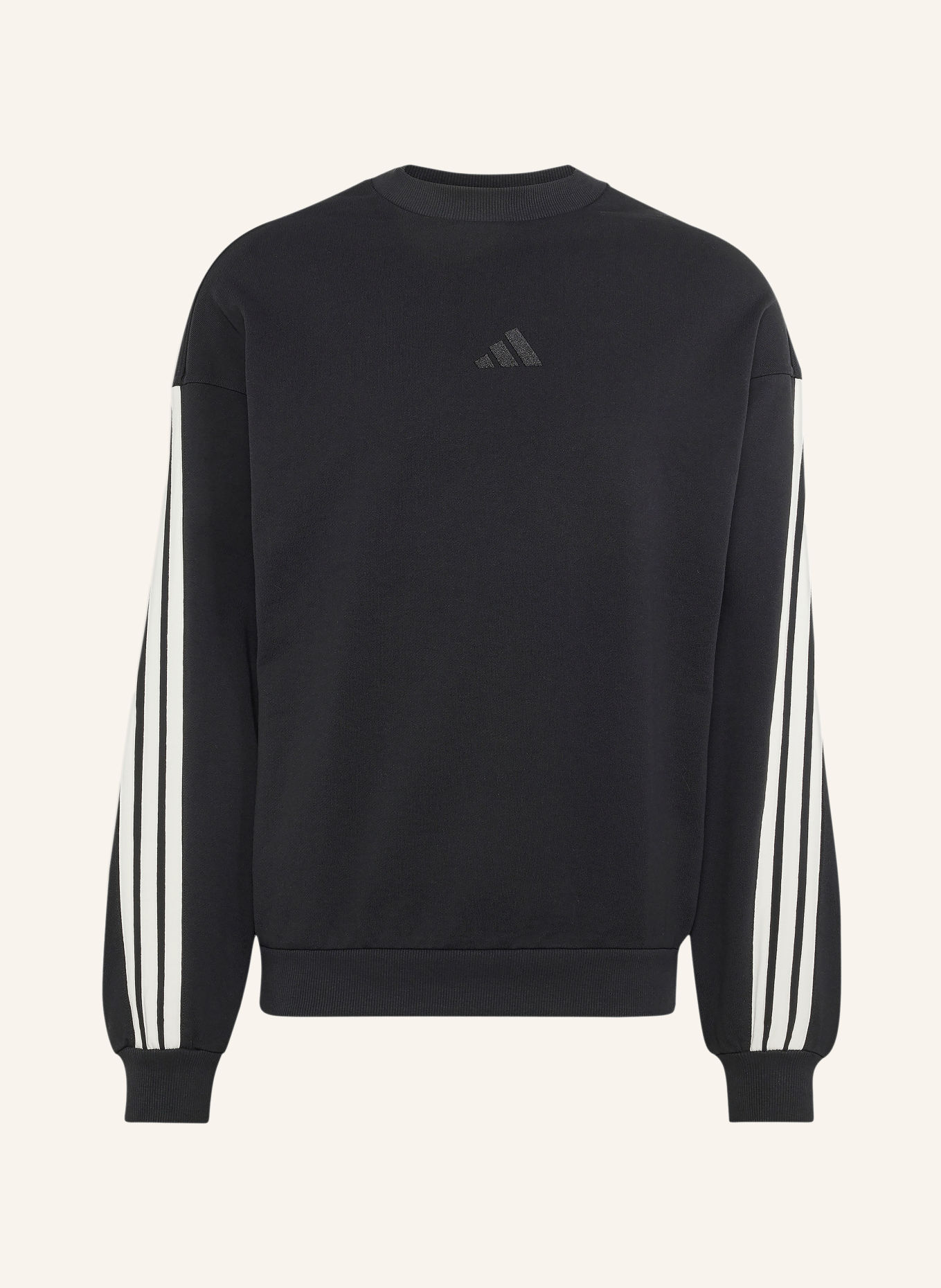 adidas Sweatshirt ESSENTIALS 3-STREEP: ZWART / WIT