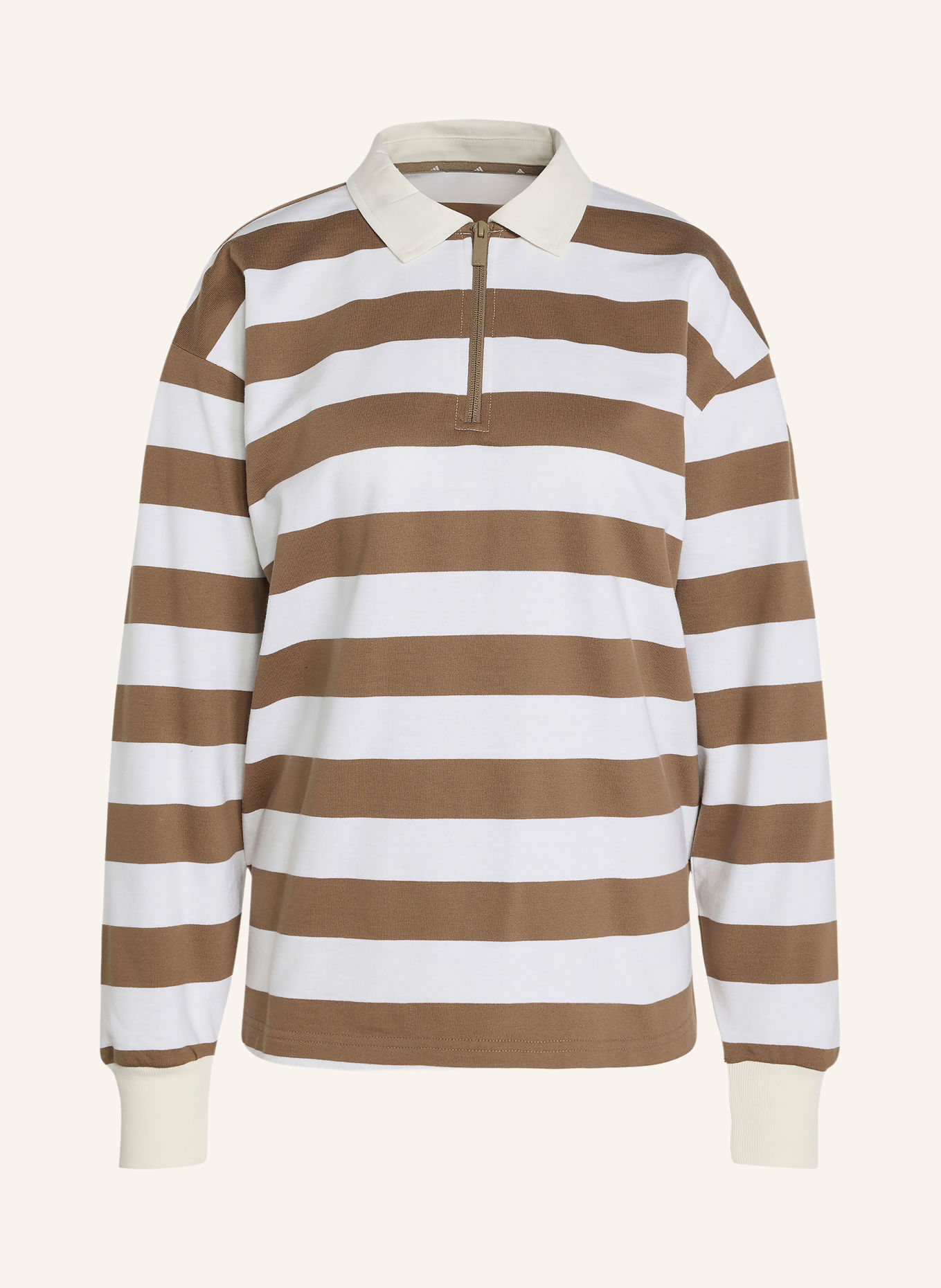 adidas Sweat-Poloshirt ESSENTIALS CONTEMPORARY FRENCH TERRY: TAUPE / WIT