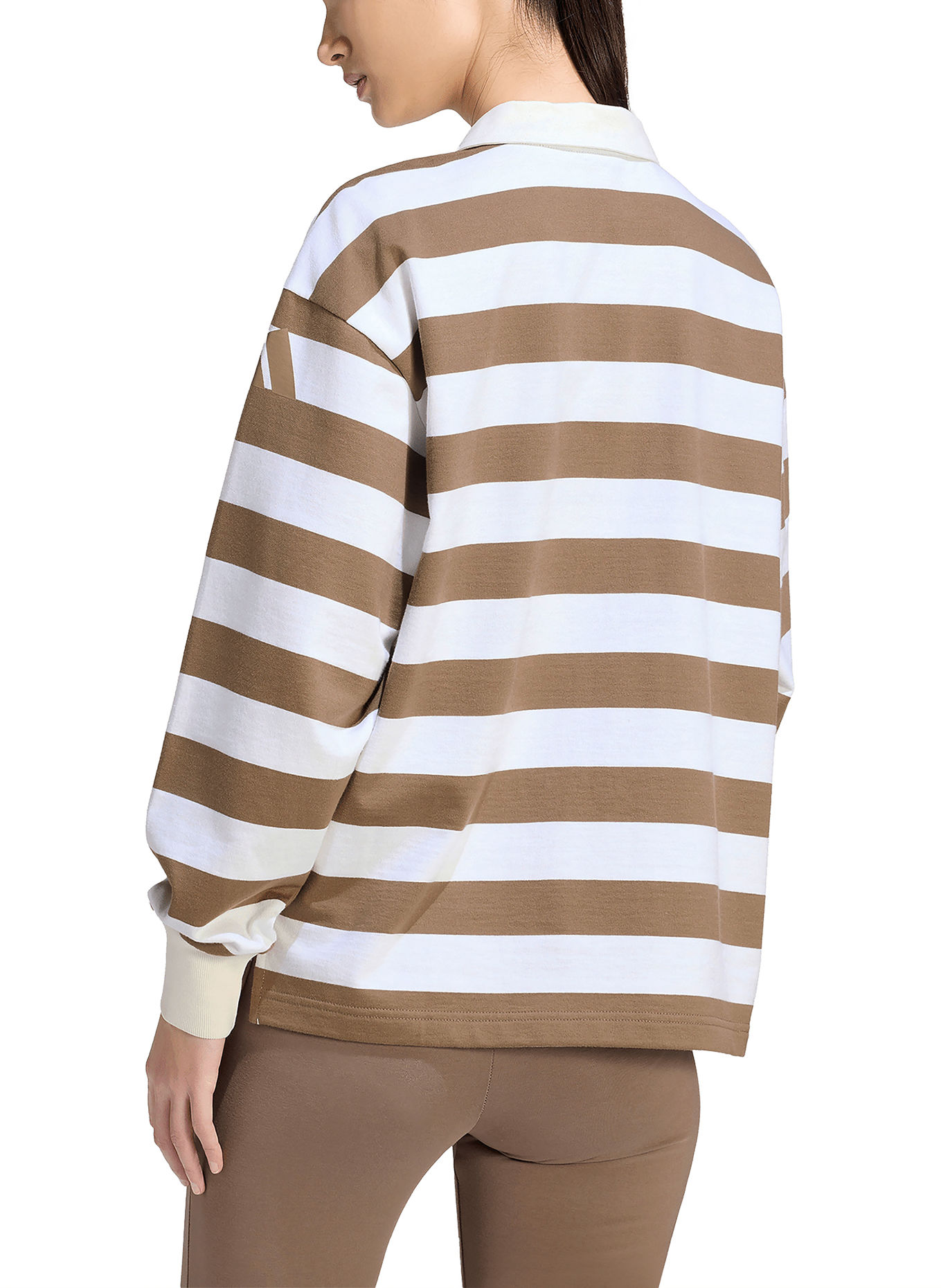 adidas Sweat-Poloshirt ESSENTIALS CONTEMPORARY FRENCH TERRY: TAUPE / WIT