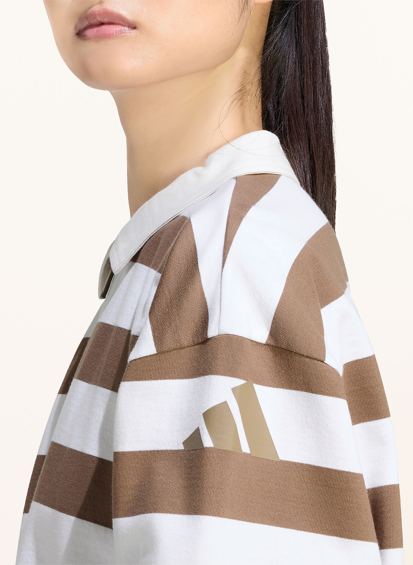 adidas Sweat-Poloshirt ESSENTIALS CONTEMPORARY FRENCH TERRY: TAUPE / WIT