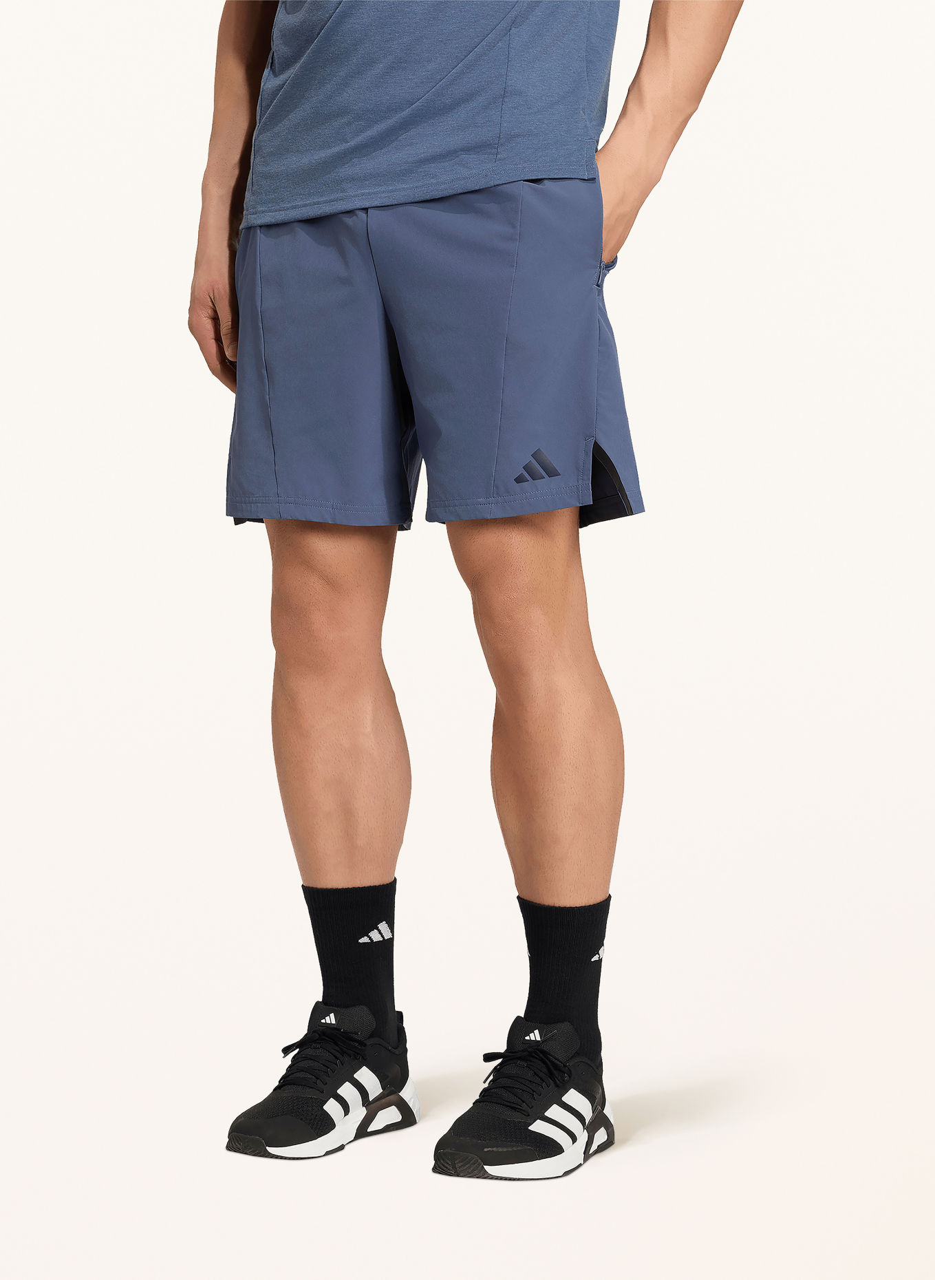 adidas Trainingsshort DESIGNED FOR TRAINING: BLAUW / ZWART