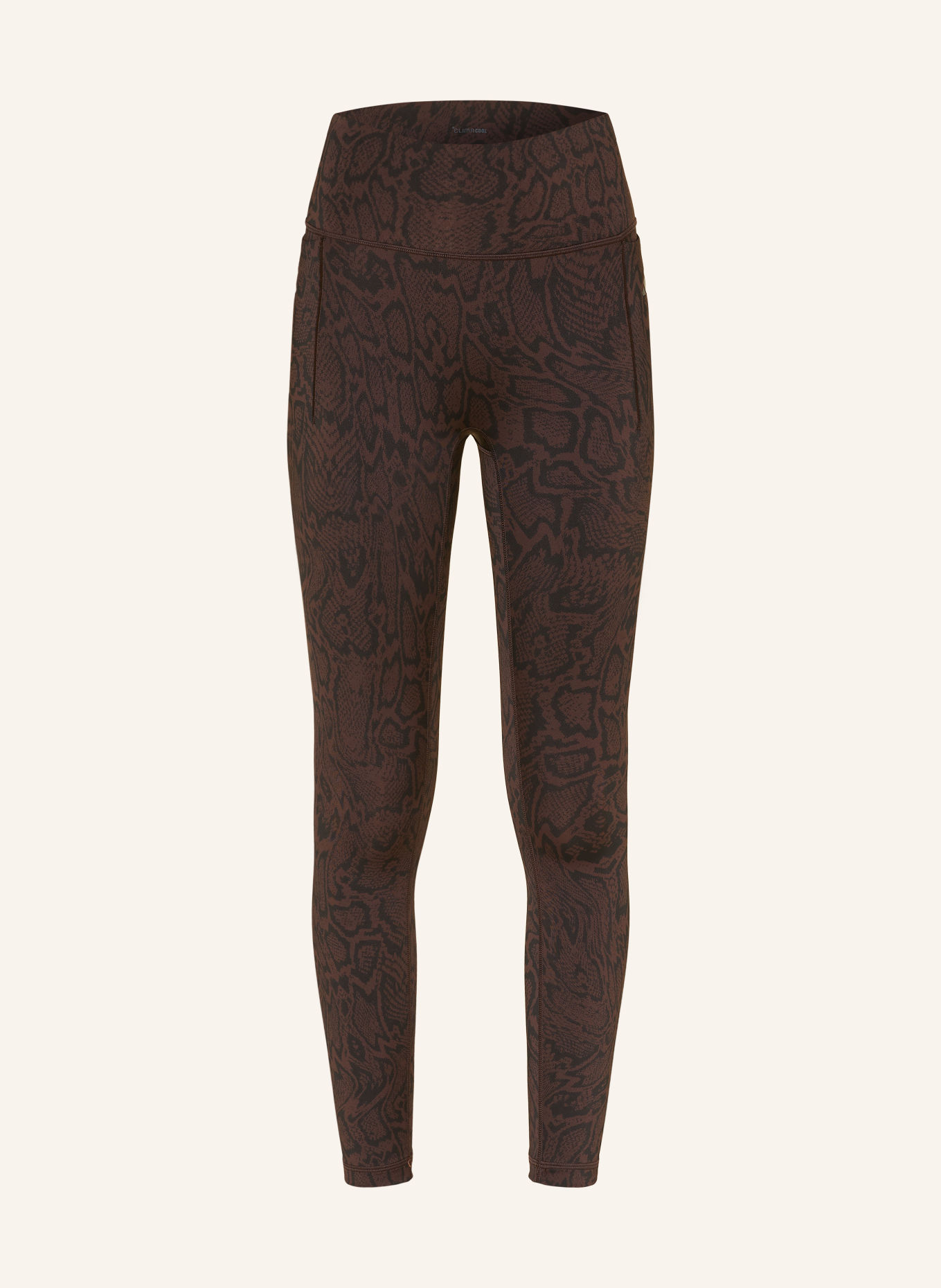adidas Tights OPTIME PRIMELIFT: DUNKELBRAUN / SCHWARZ