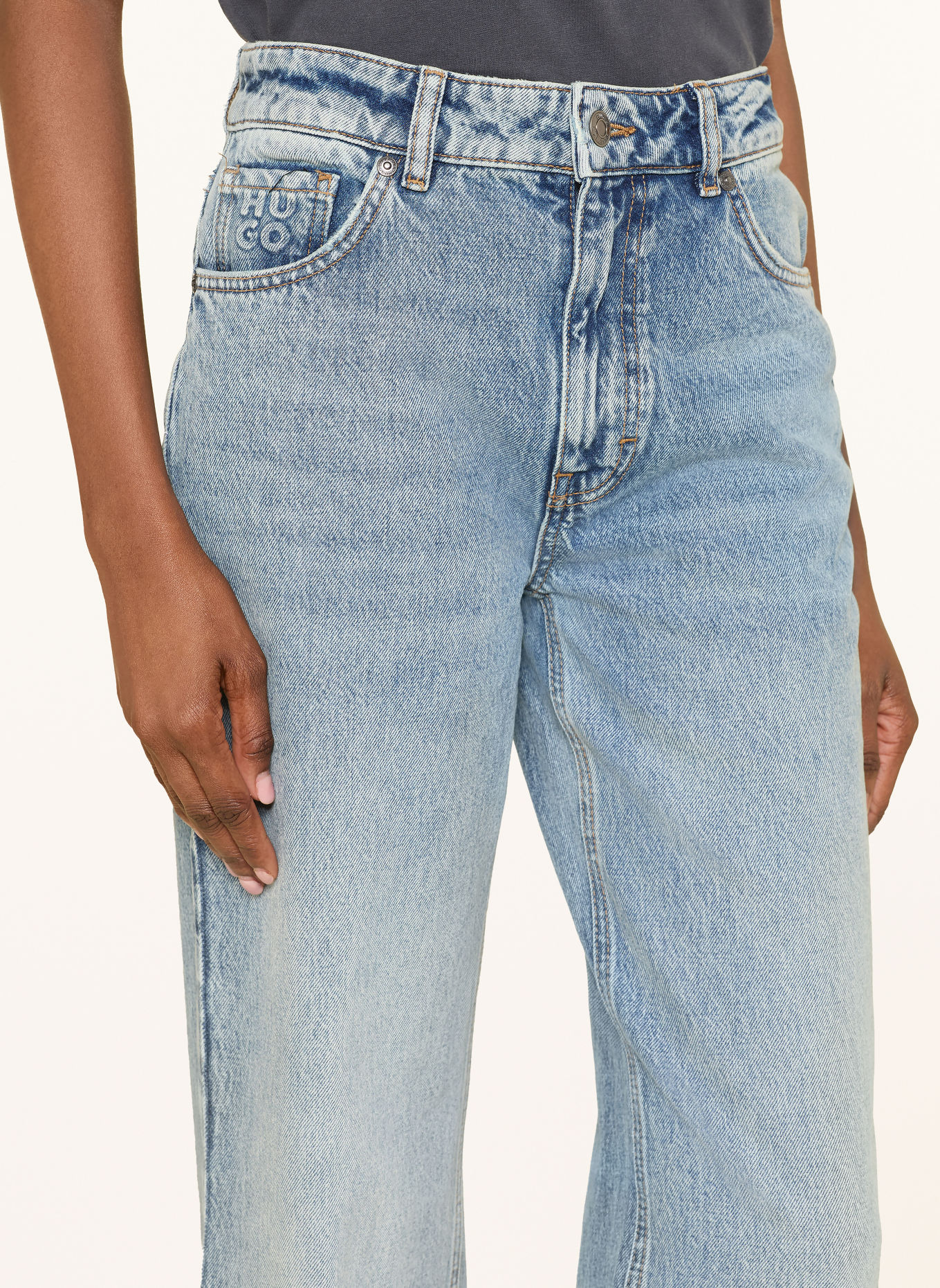 HUGO Straight jeans GILISSI: 445 TURQUOISE/AQUA