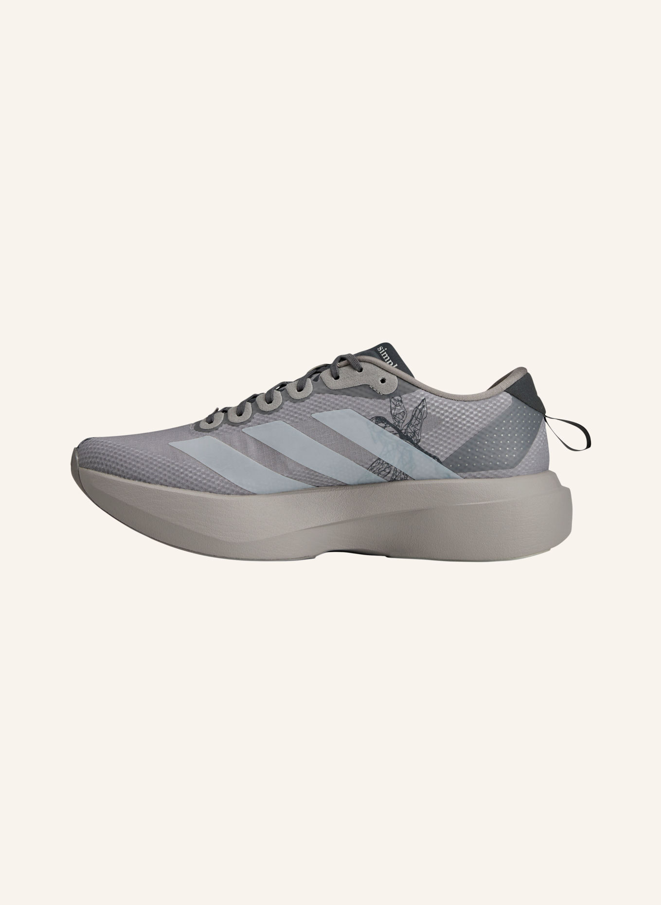 adidas Běžecké boty ADIZERO EVO SL: ŠEDÁ / SVĚTLE ŠEDÁ / TMAVĚ ŠEDÁ
