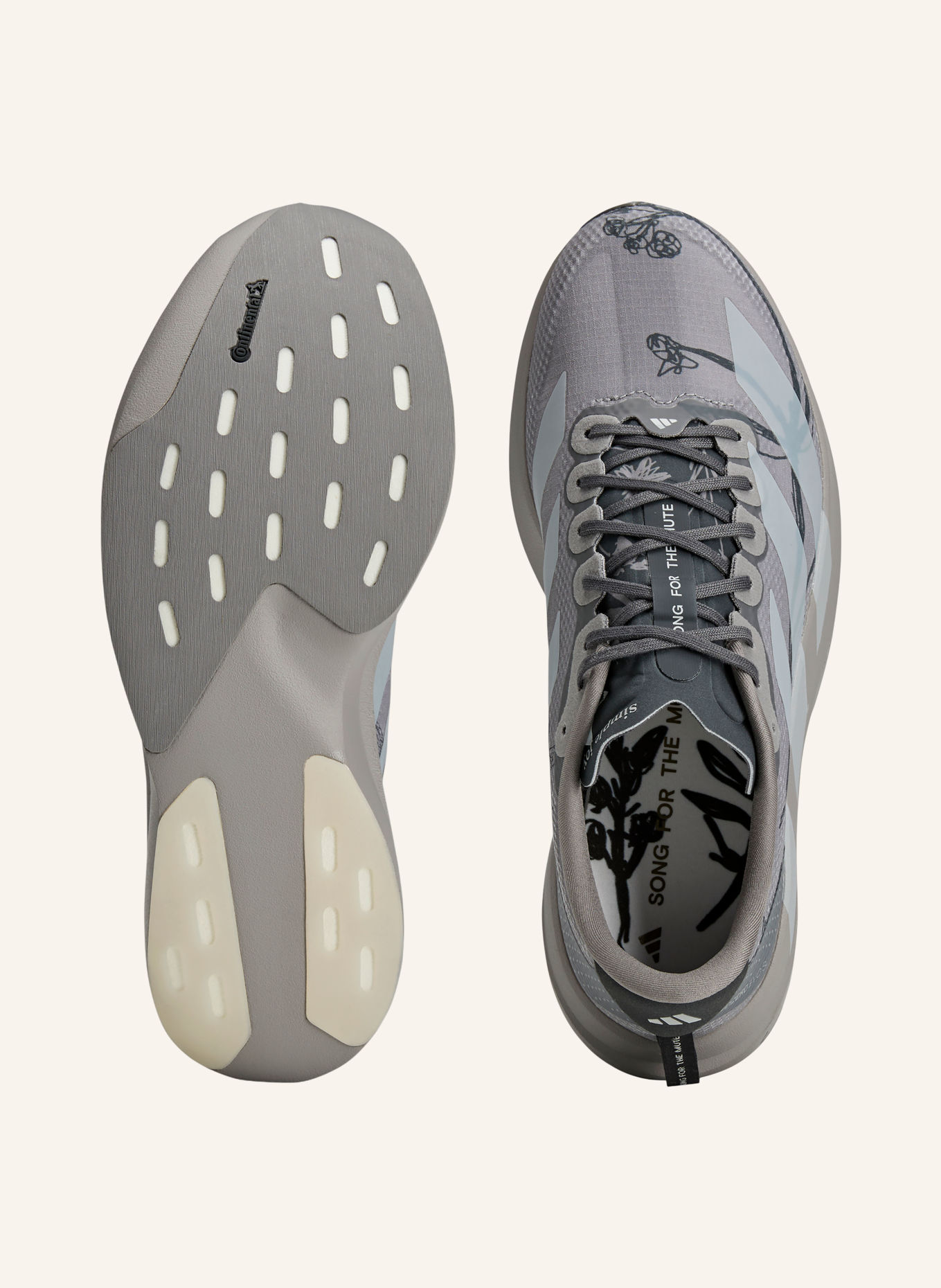adidas Běžecké boty ADIZERO EVO SL: ŠEDÁ / SVĚTLE ŠEDÁ / TMAVĚ ŠEDÁ
